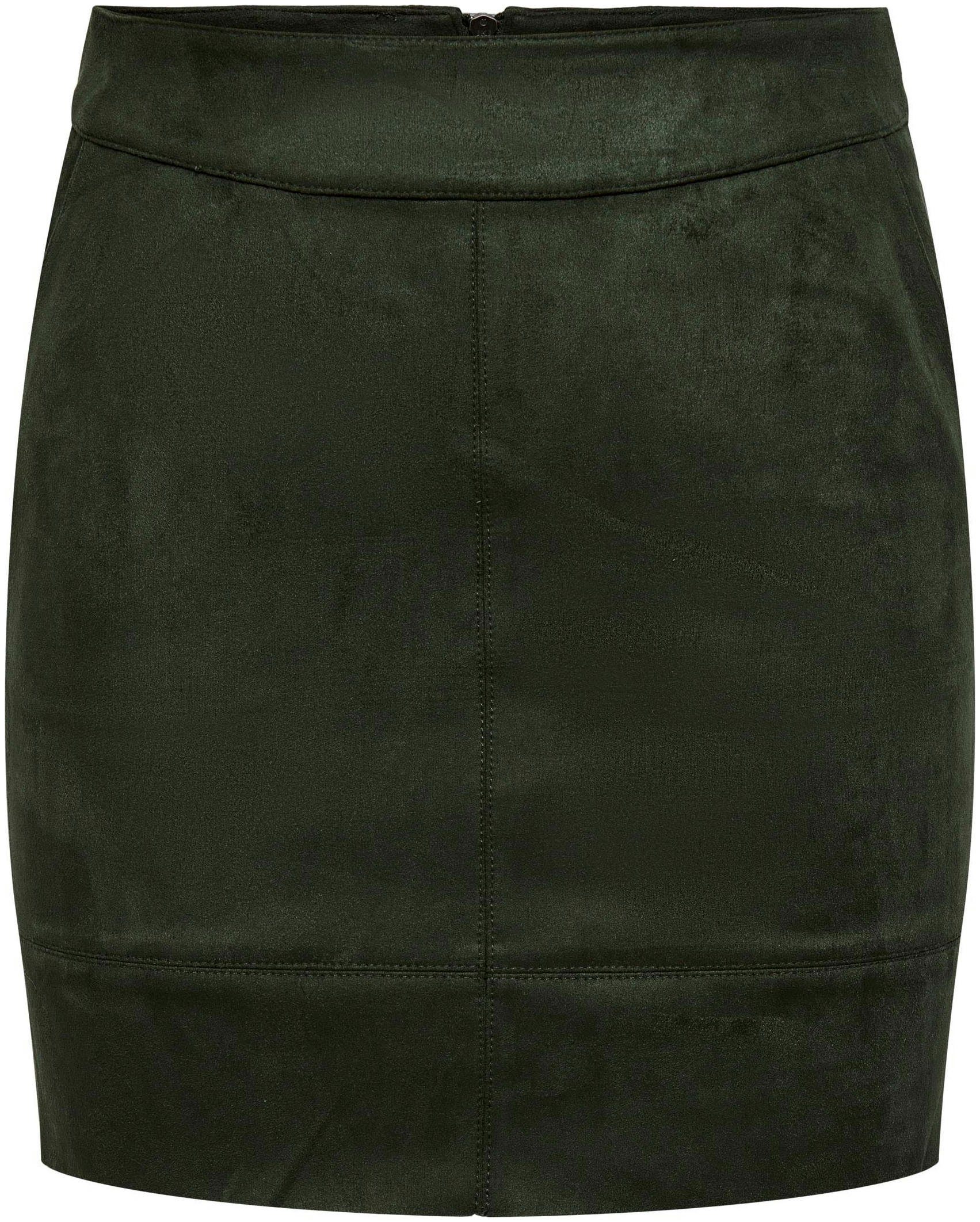 Only Imitatieleren rok ONLJULIE FAUXSUEDE SKIRT OTW NOOS