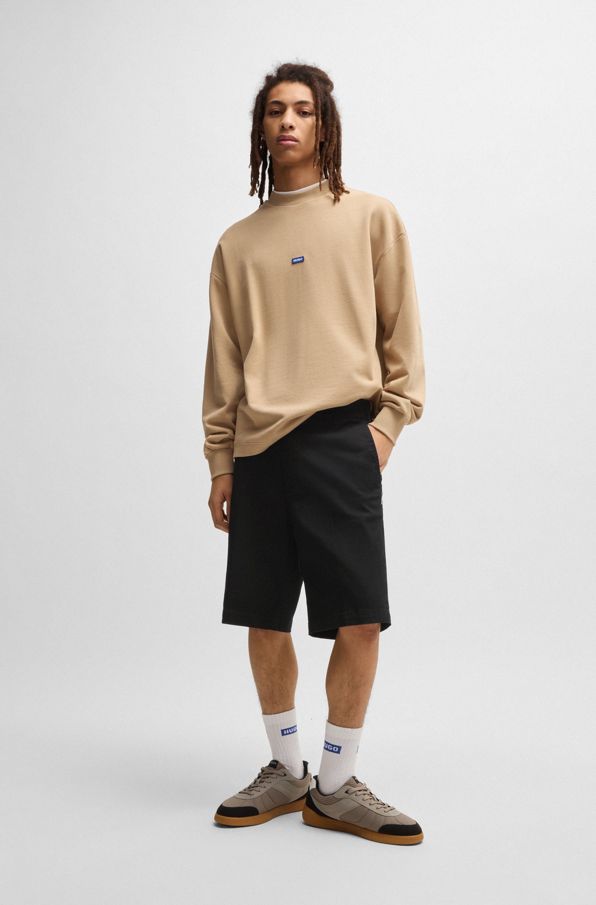 HUGO Blue Short Dante met vlaglabel