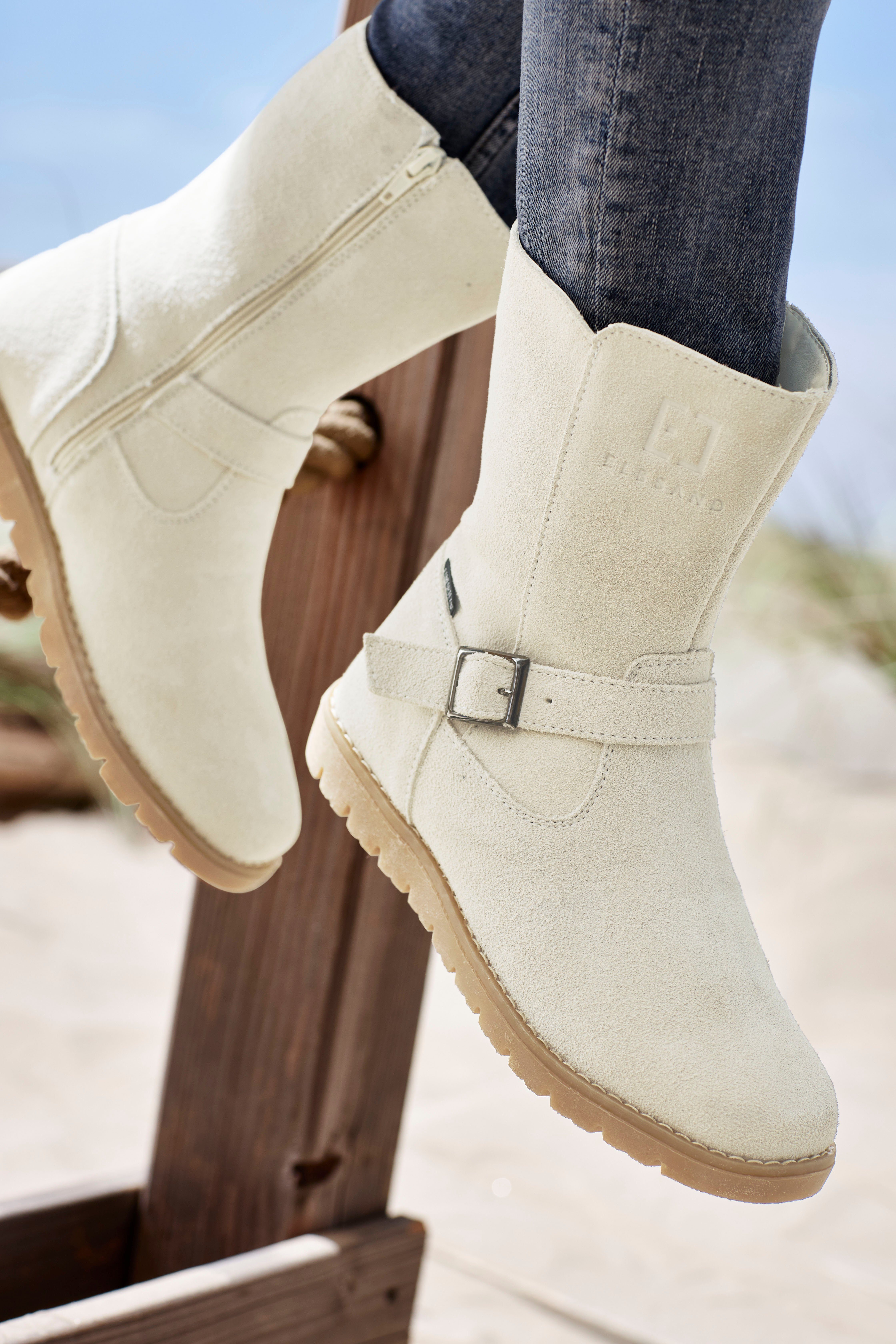 Elbsand Winterlaarzen Boots, winter enkellaars, leer, wind- & waterafstotende Tex-membraan