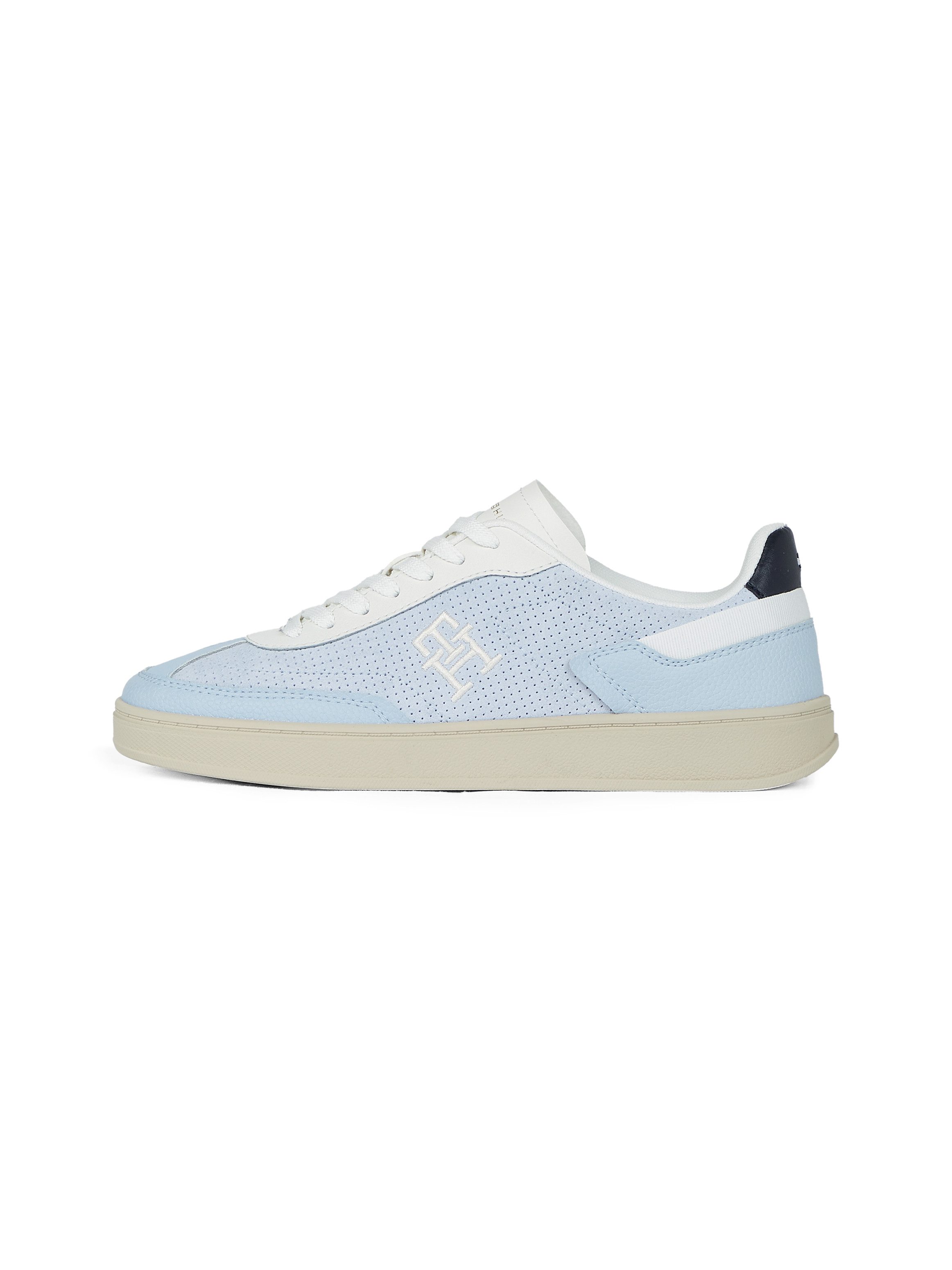Tommy Hilfiger Plateausneakers TH HERITAGE SNEAKER PERF vrijetijdsschoen, lage schoen, veterschoen met th-logo-borduring