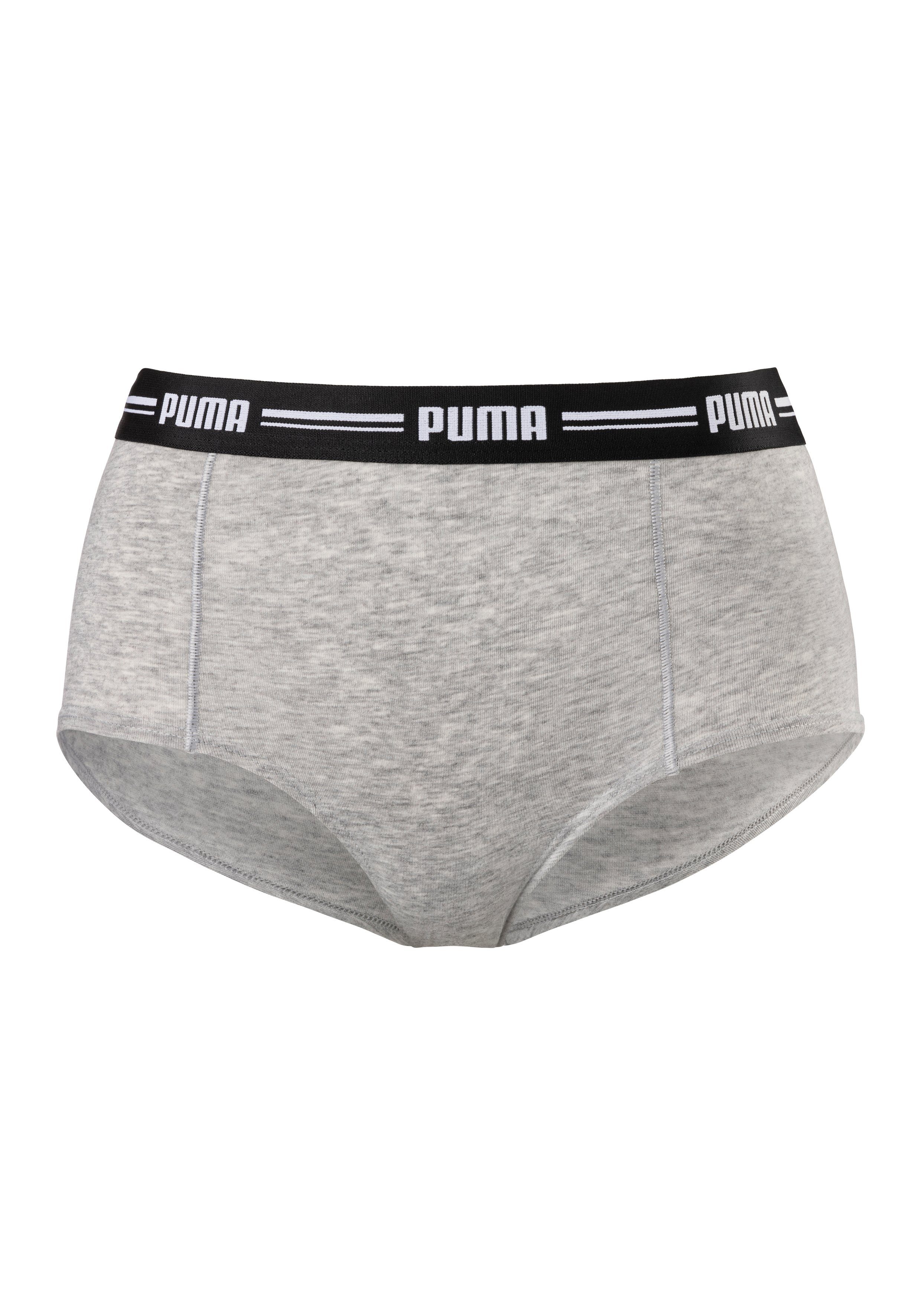 PUMA Hipster PUMA WOMEN MINI SHORT 2P PACK met opvallende logo-tailleband (2 stuks, Set van 2)