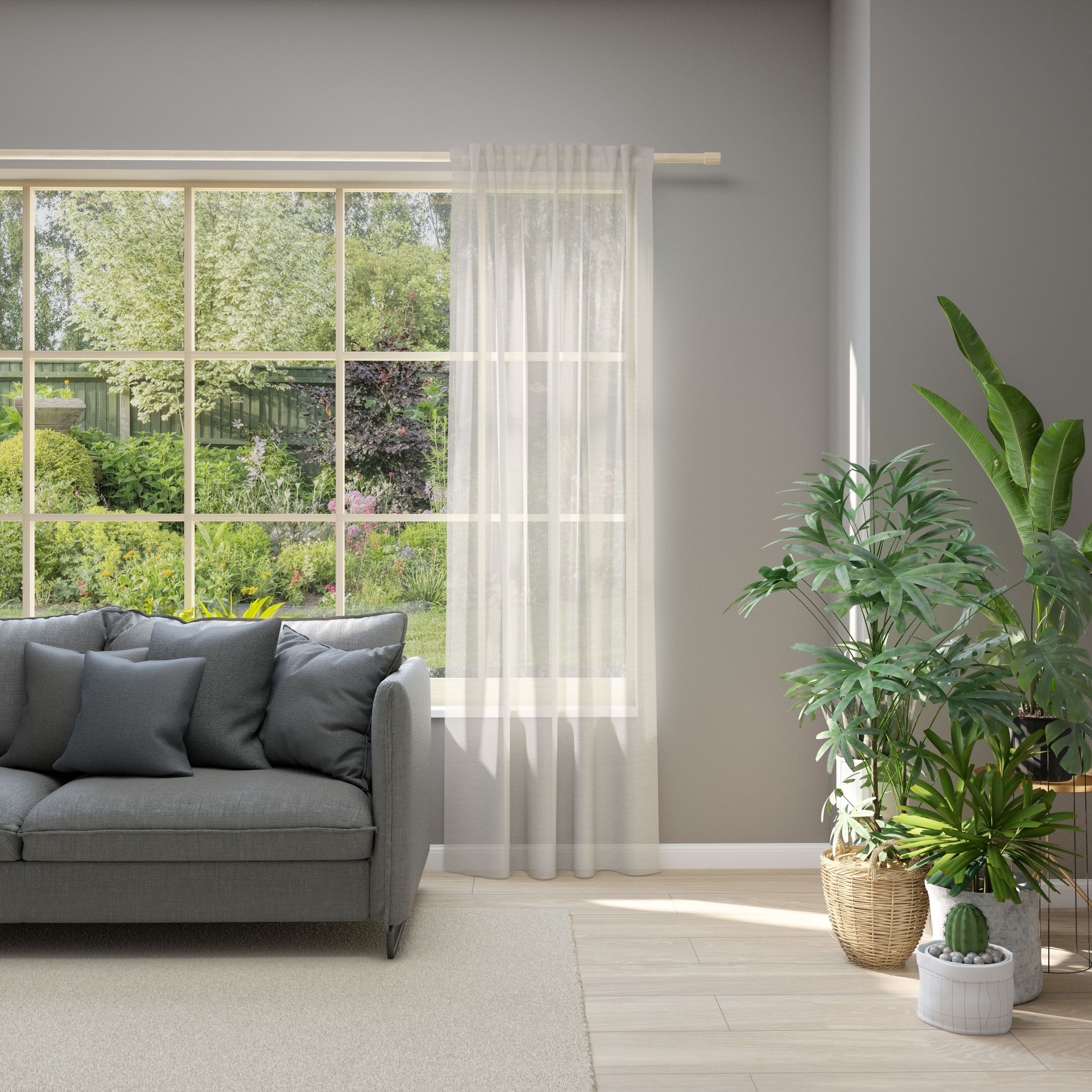 Neutex for you! Gordijn Allure HxB: 245x140, gordijn met verborgen lussen (1 stuk) kant & klaar gordijnen maat 1 bruin