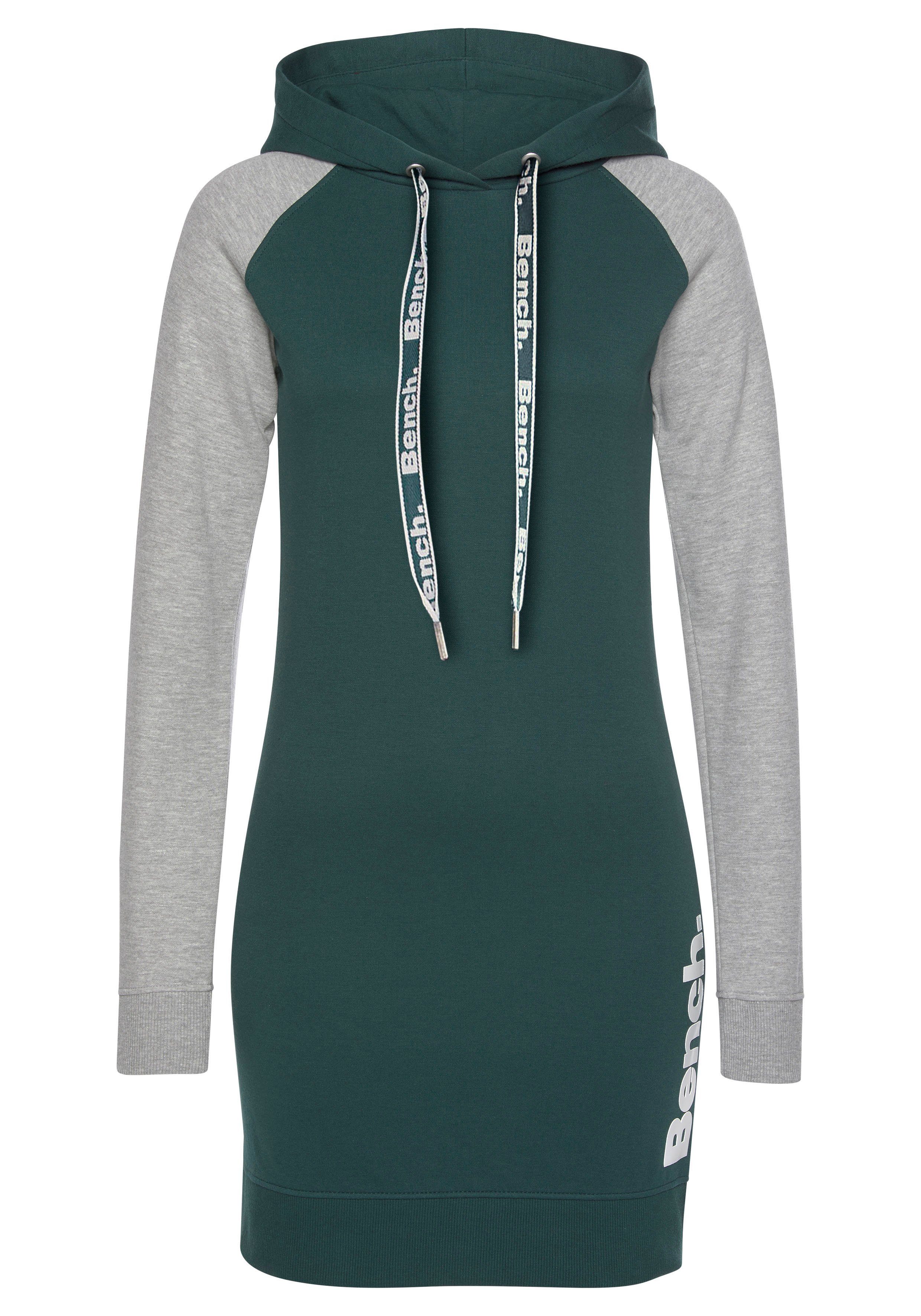 Bench. Loungewear Sweatjurk met capuchon en contrastkleurige mouwen