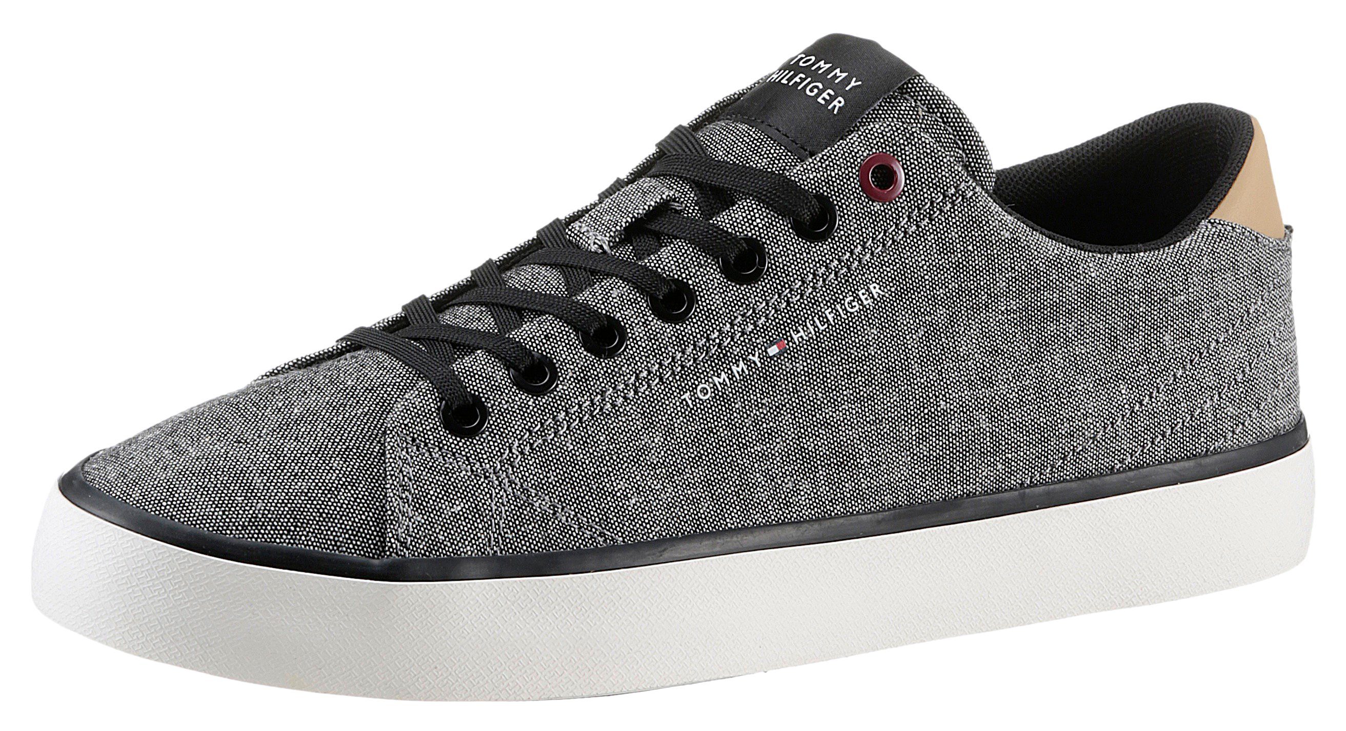 Tommy Hilfiger Sneakers TH HI VULC LOW CHAMBRAY met logo-opdruk, vrijetijdsschoen, halfschoen, veterschoen