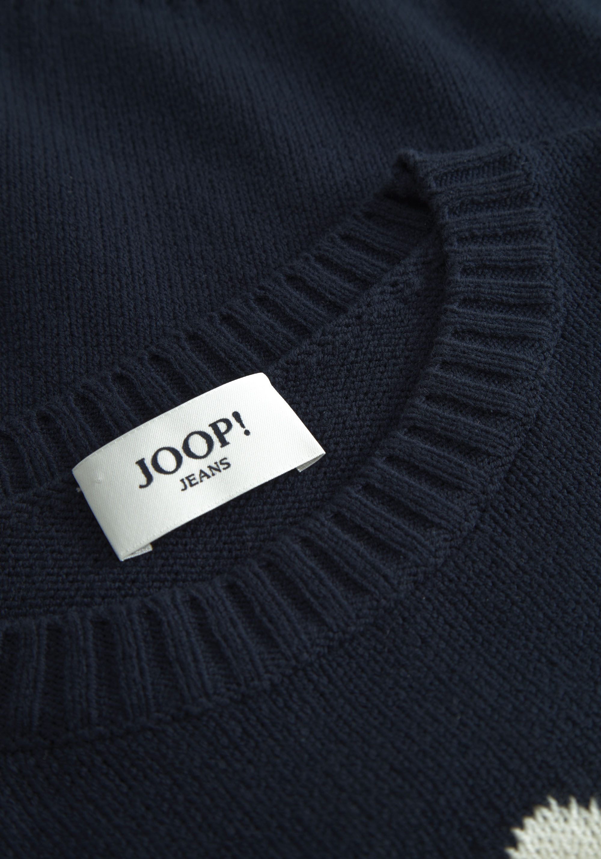 Joop Jeans Trui met ronde hals Kali met een logo-opschrift