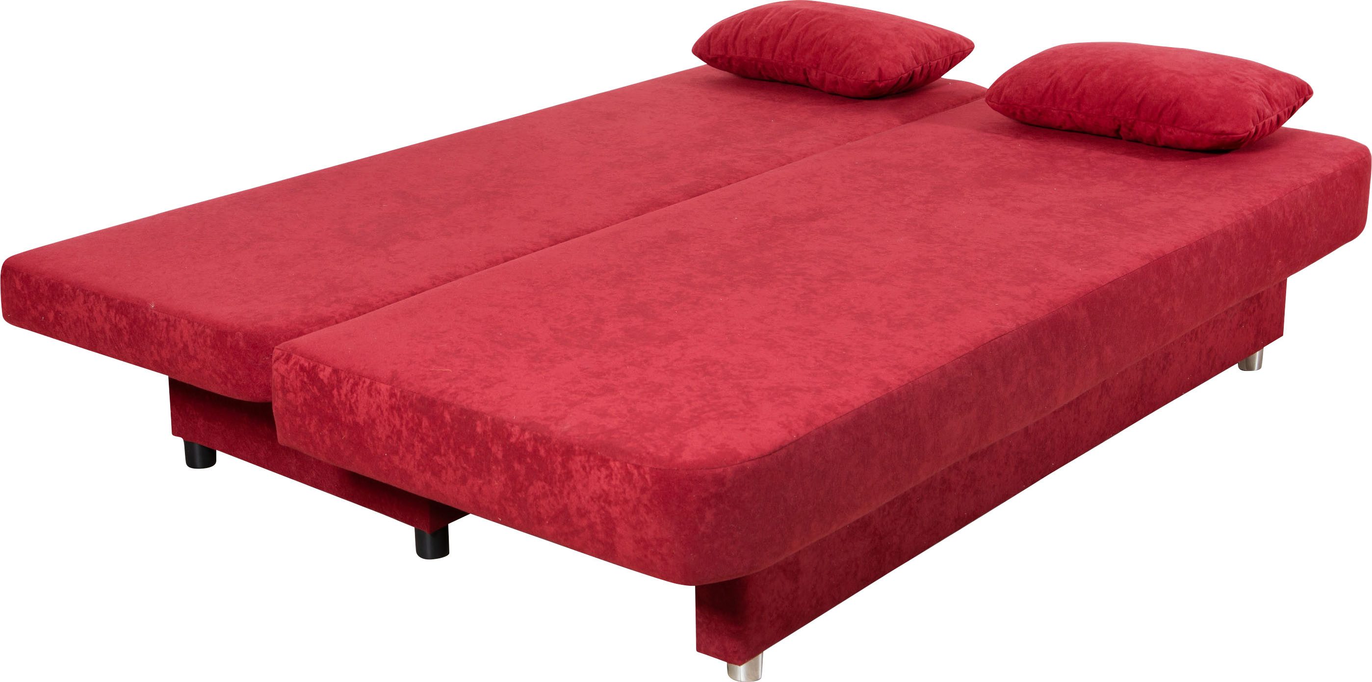 COLLECTION AB Slaapbank ULLA inclusief bedfunctie en opbergruimte Slaapbank, bedfunctie, bedlade, incl. rugkussens, armleuningkussens