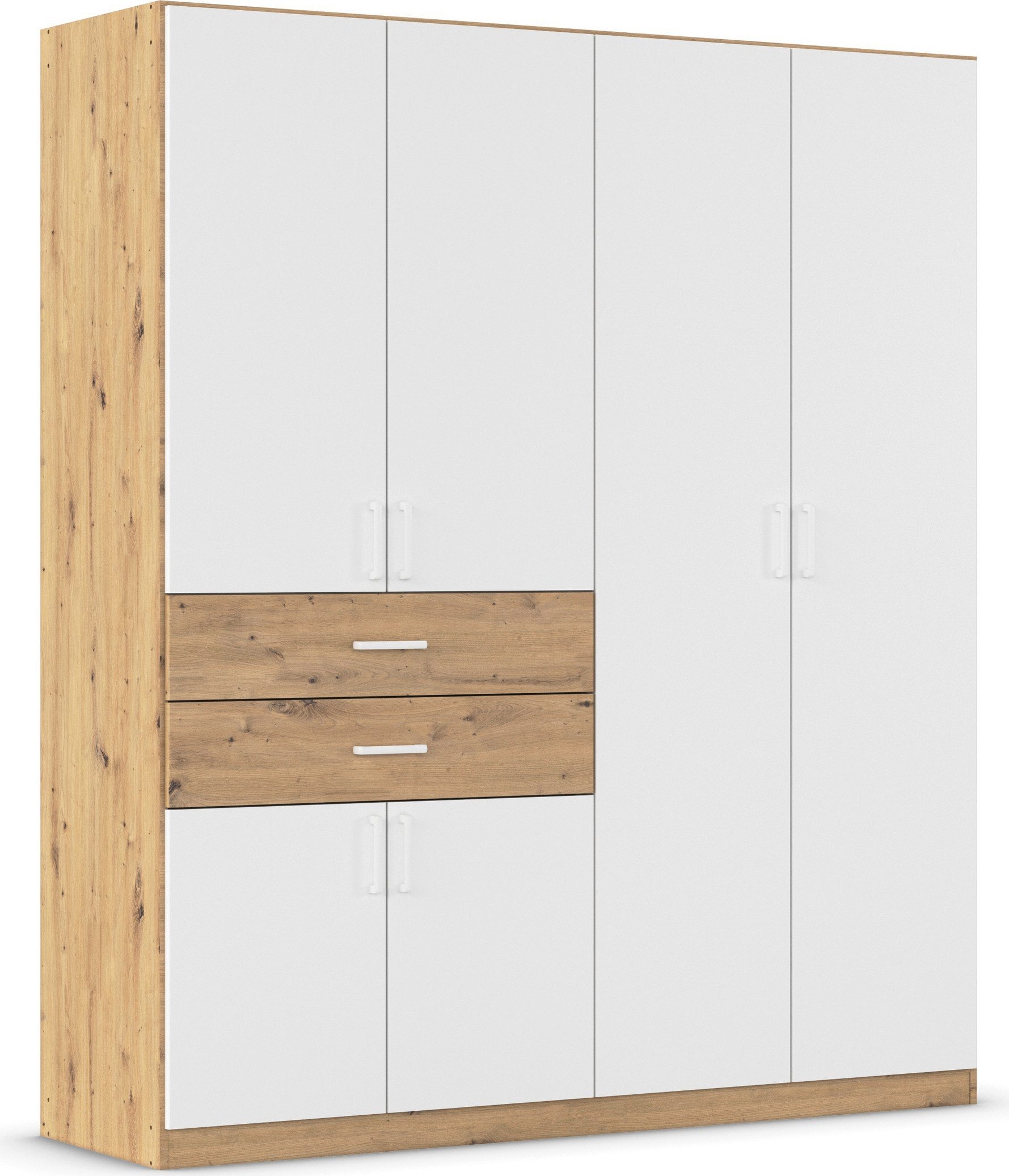 rauch Draaideurkast Kledingkast kast garderobe MAIKA met decor-front 2 lades, in verschillende breedtes, hoogtes, kleuren, made in germany