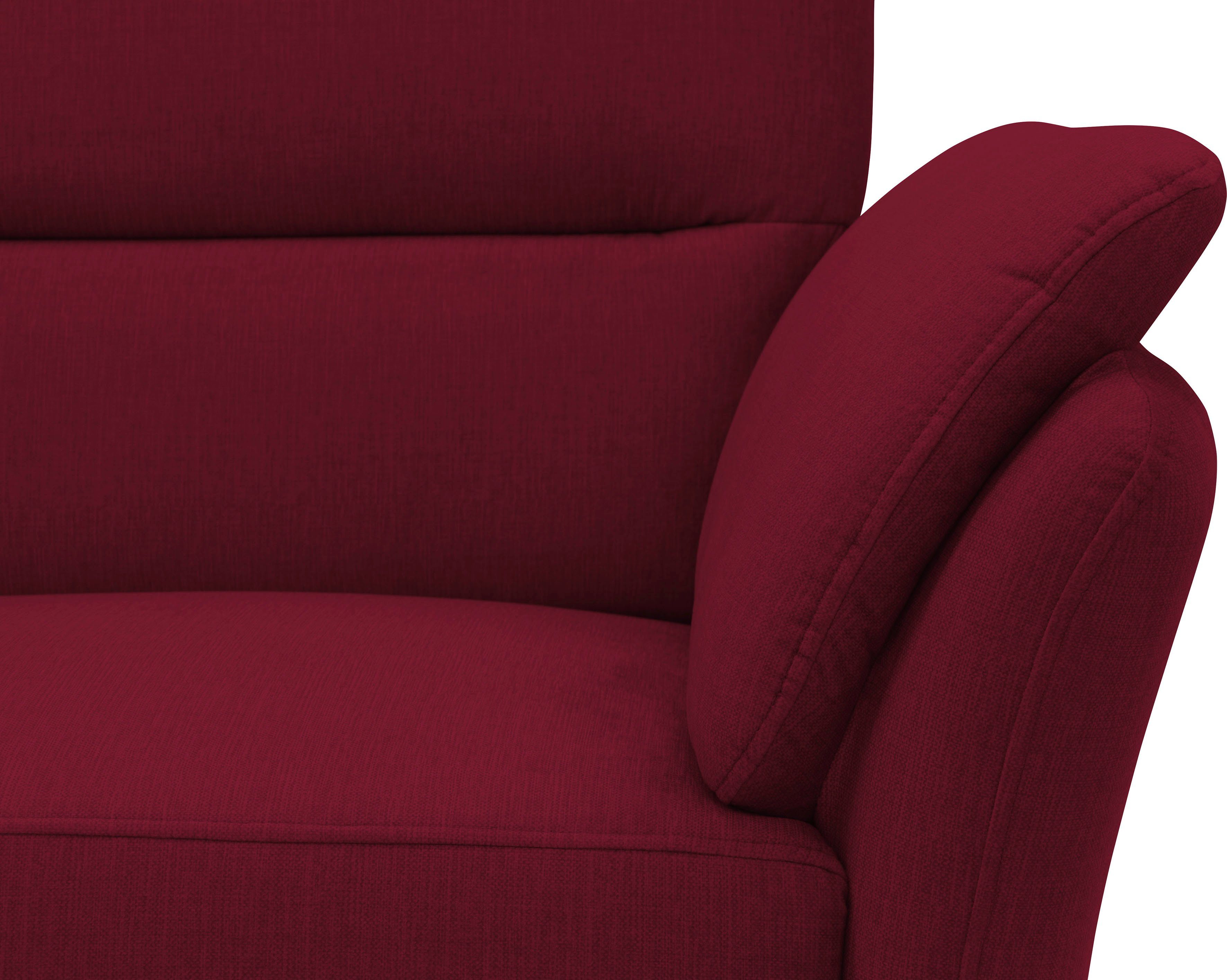 DOMO collection 3-zitsbank Pina tijdloos en elegant, smalle armleuningen, compacte afmetingen