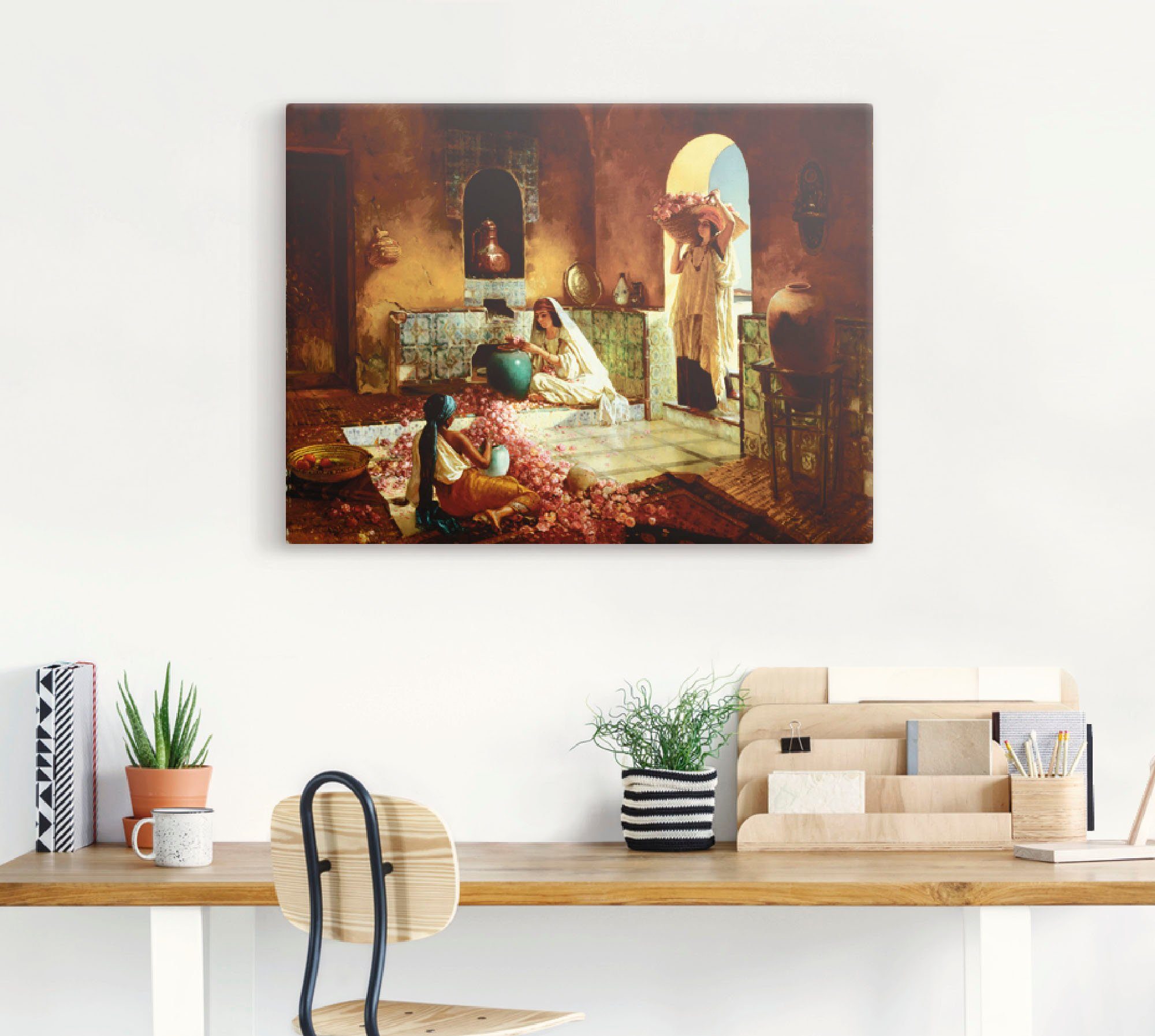 Artland Artprint De rozenoogst als artprint op linnen, poster in verschillende formaten maten