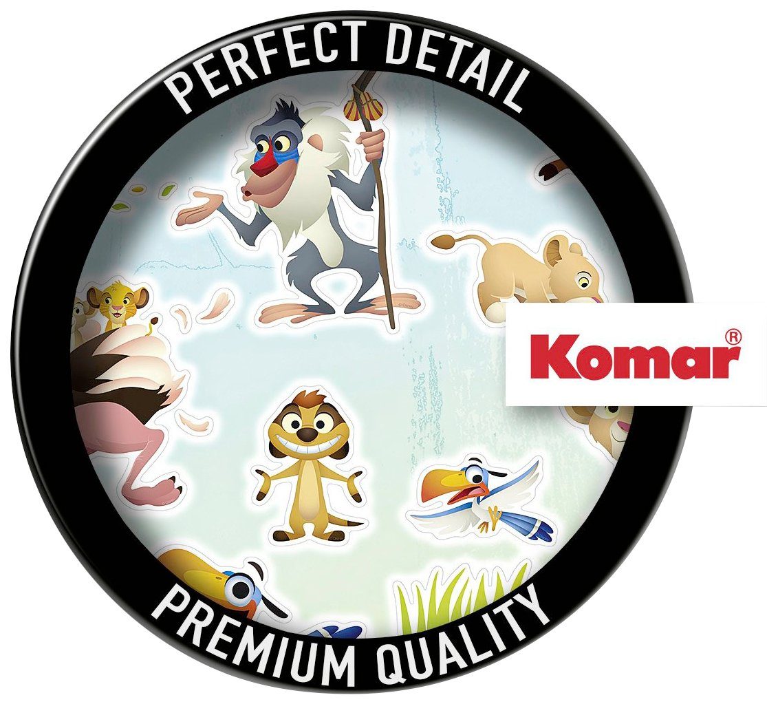 Komar Wandfolie Lion King Wildlife - afm. 50 x 70 cm zelfklevend, wandstickers, kinderkamer (27-delig)