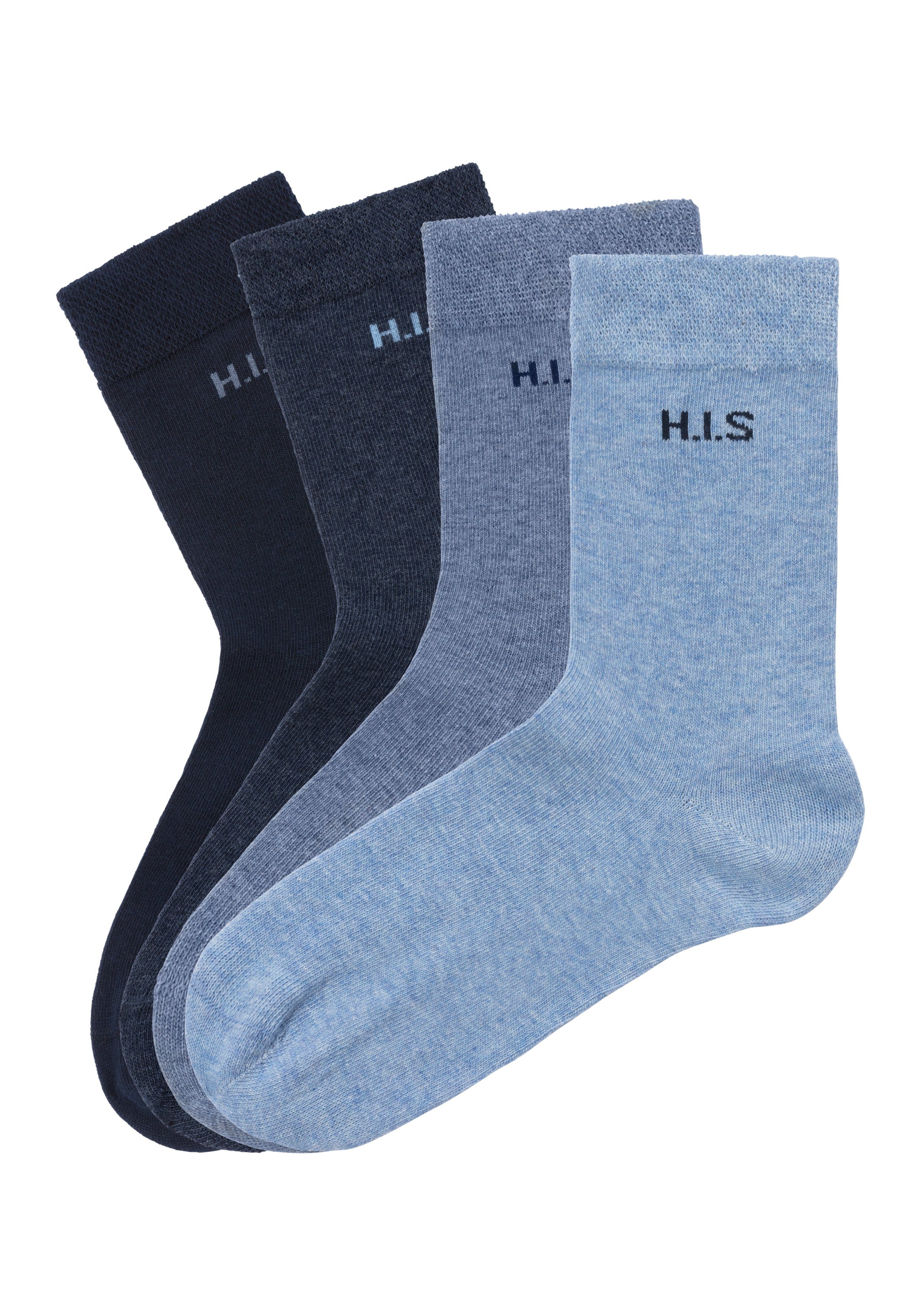 H.I.S Sokken zonder snijdende boord (set, 4 paar)