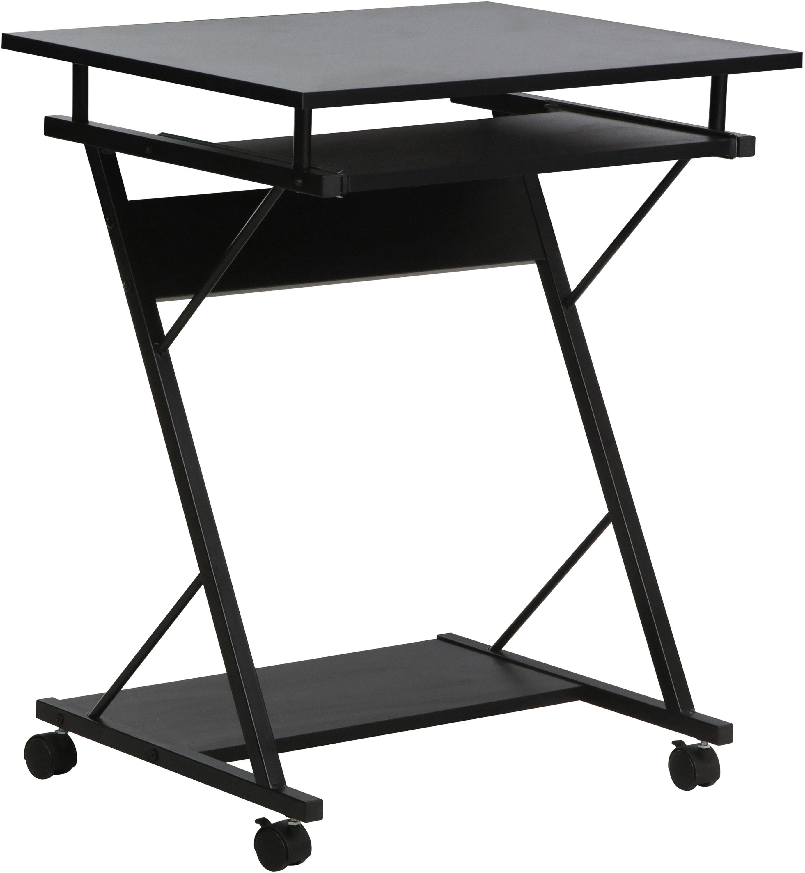 INOSIGN Pc-bureau ERVIE, Rollende tafel, Laptoptisch, stabiel metalen frame, met toetsenborduitrek, 60x73 cm