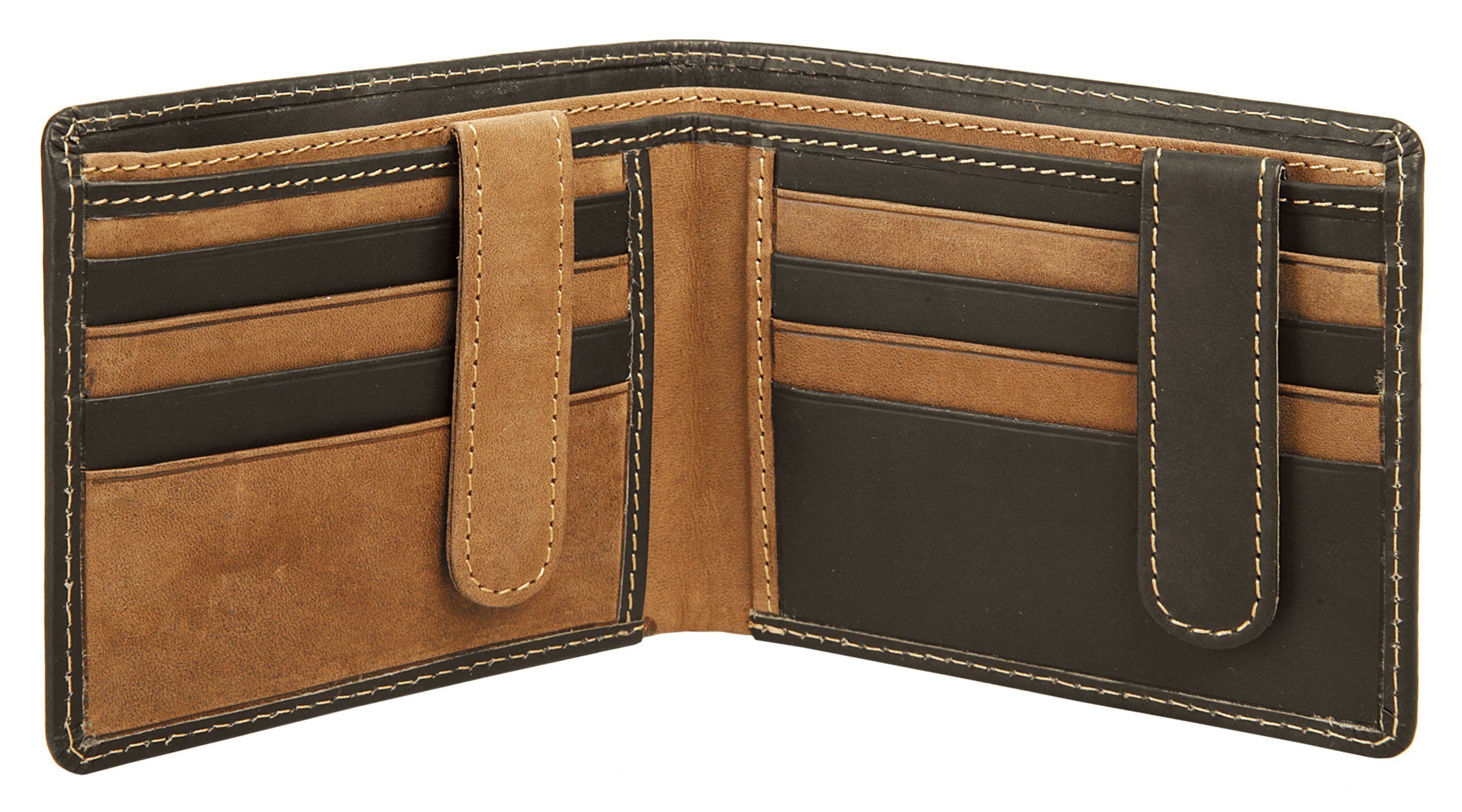 BODENSCHATZ Portemonnee BICOLOUR echt leder