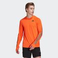 adidas performance runningshirt run icon full reflective 3-stripes longsleeve oranje