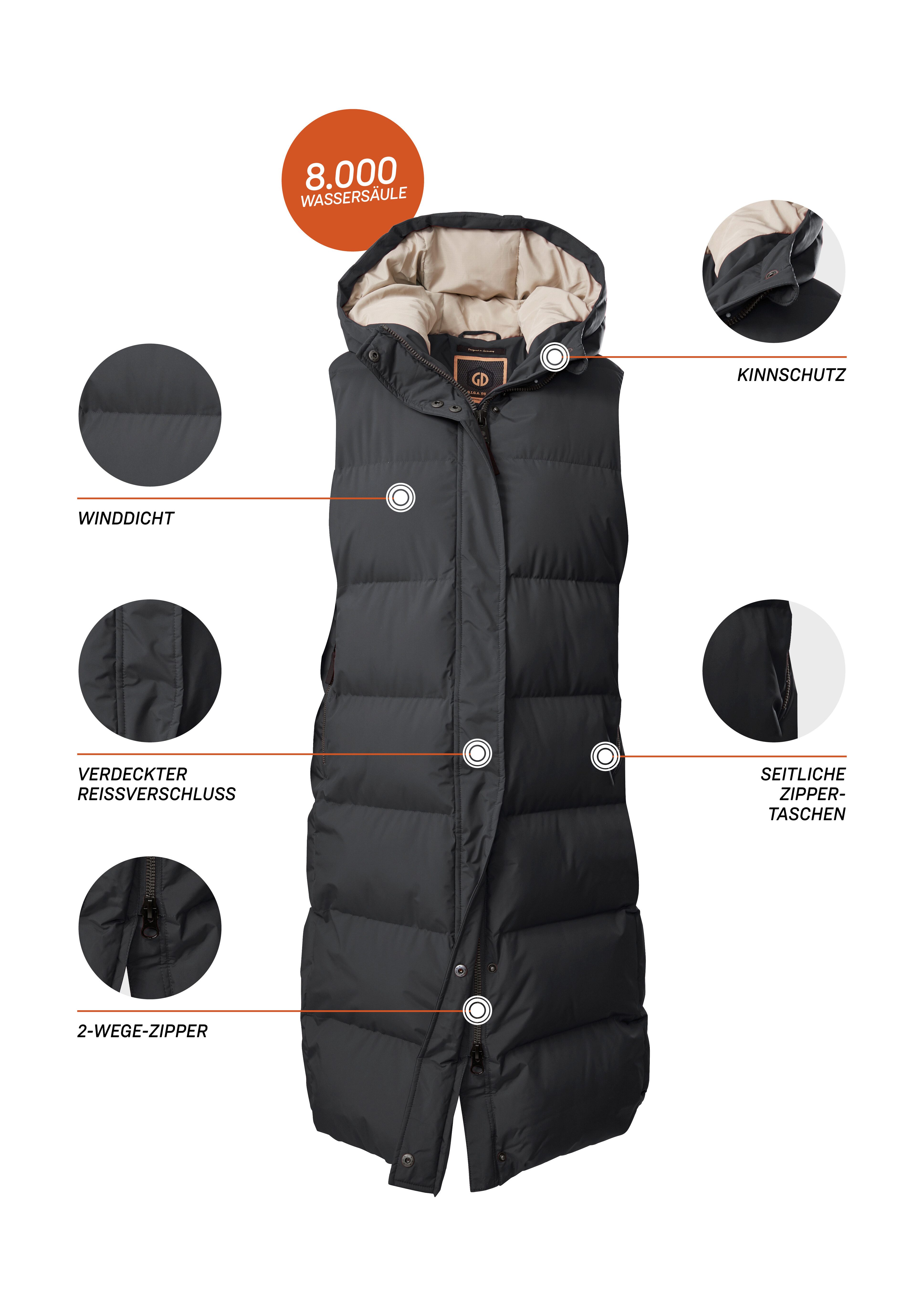 G.I.G.A. DX by killtec Bodywarmer GW 68 WMN QLTD VST Waterafstotende winddichte functionele vest met capuchon ademend