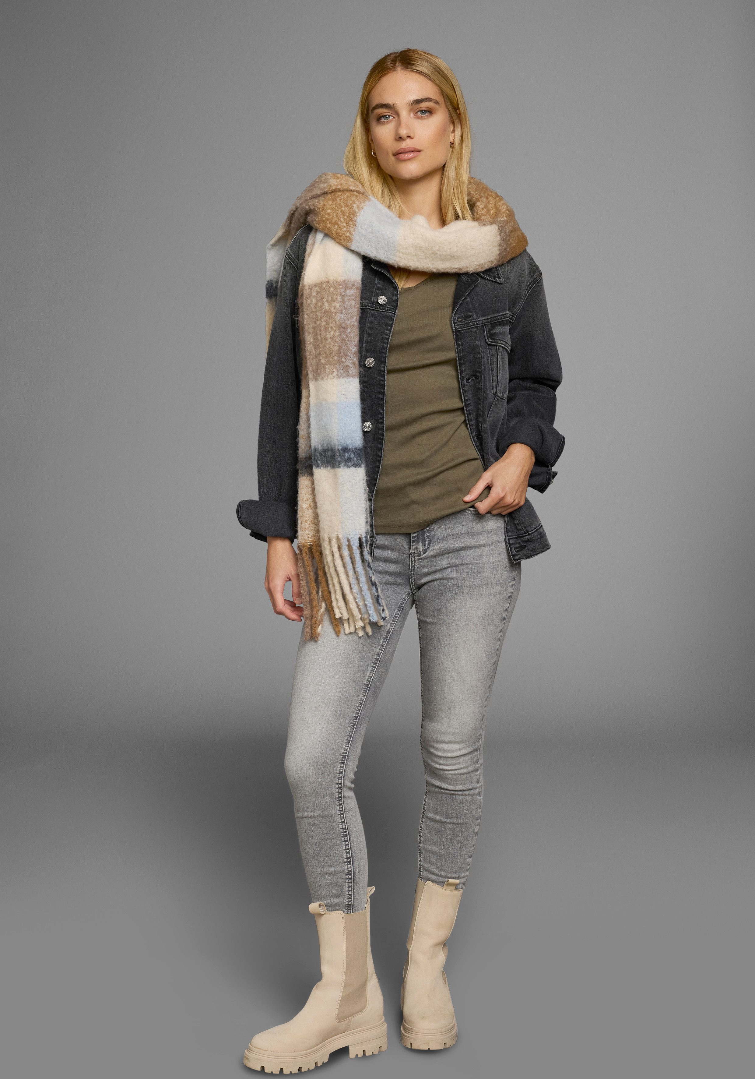 Flashlights Shirt met V-hals effen, v-hals, basic stijl, van katoen, in 2-pack (2-delig, Set van 2)
