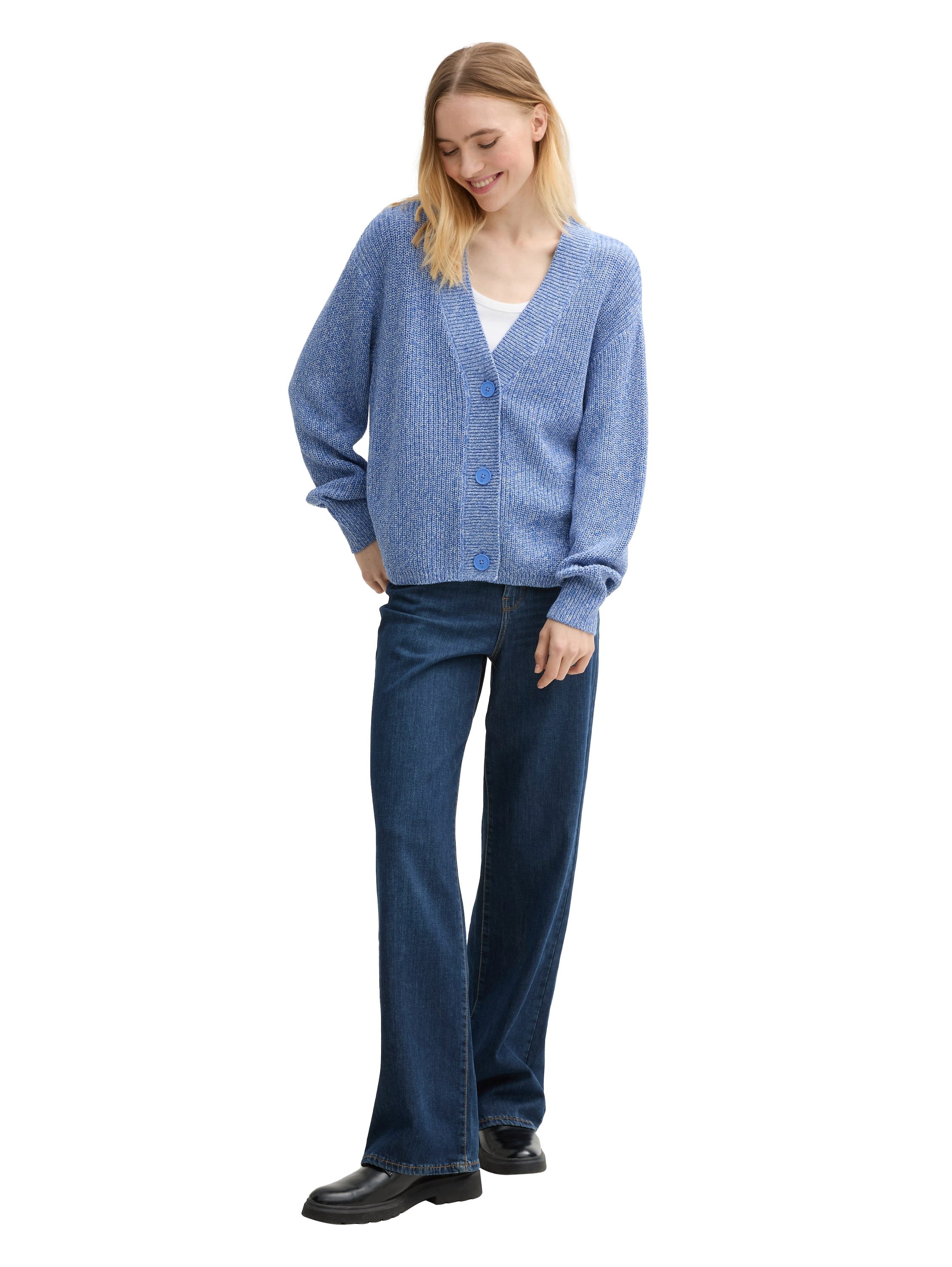 Tom Tailor Denim Cardigan met breistructuur en knoopsluiting