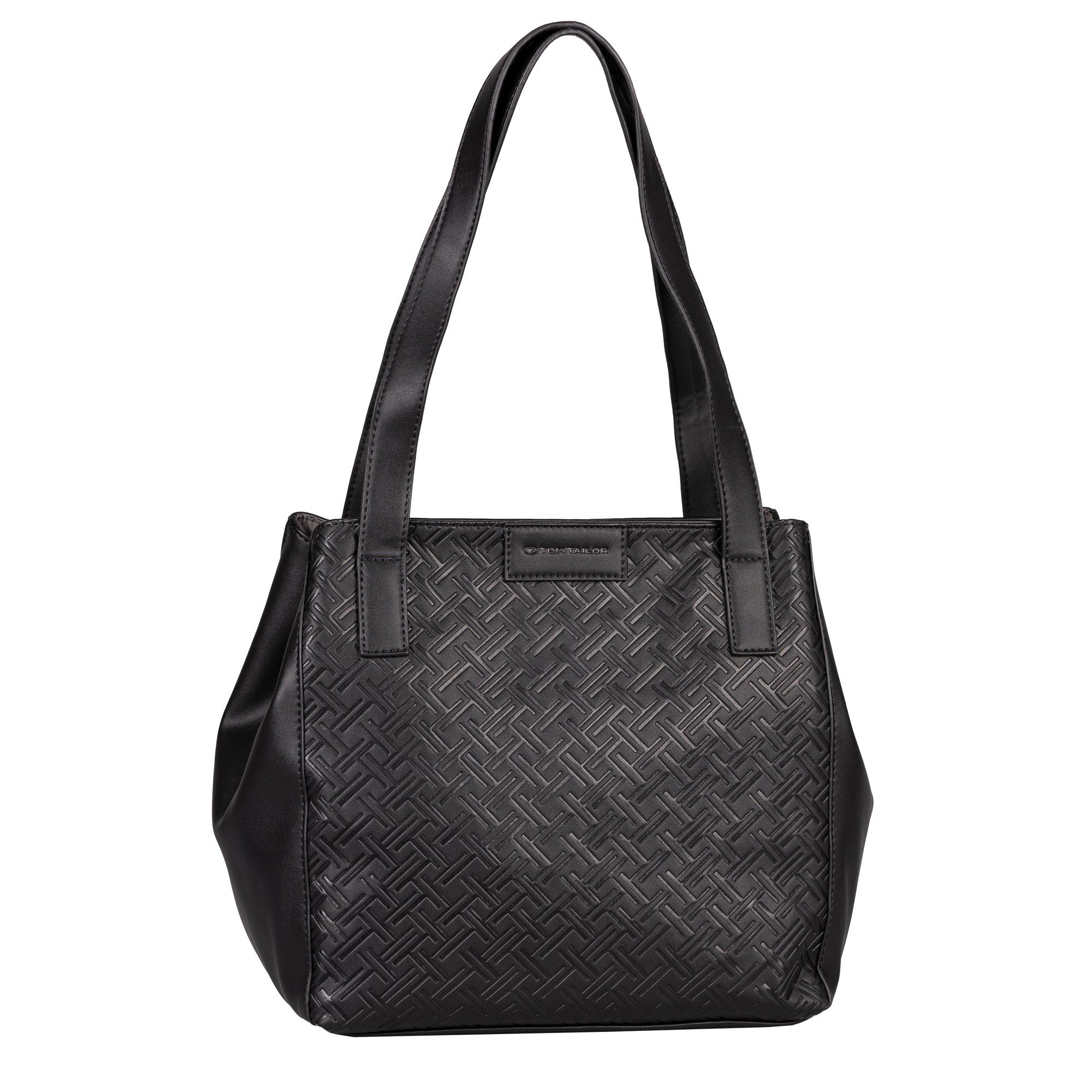 Tom Tailor Shopper Mirenda Grote shopper met allover logoprint en randkleur