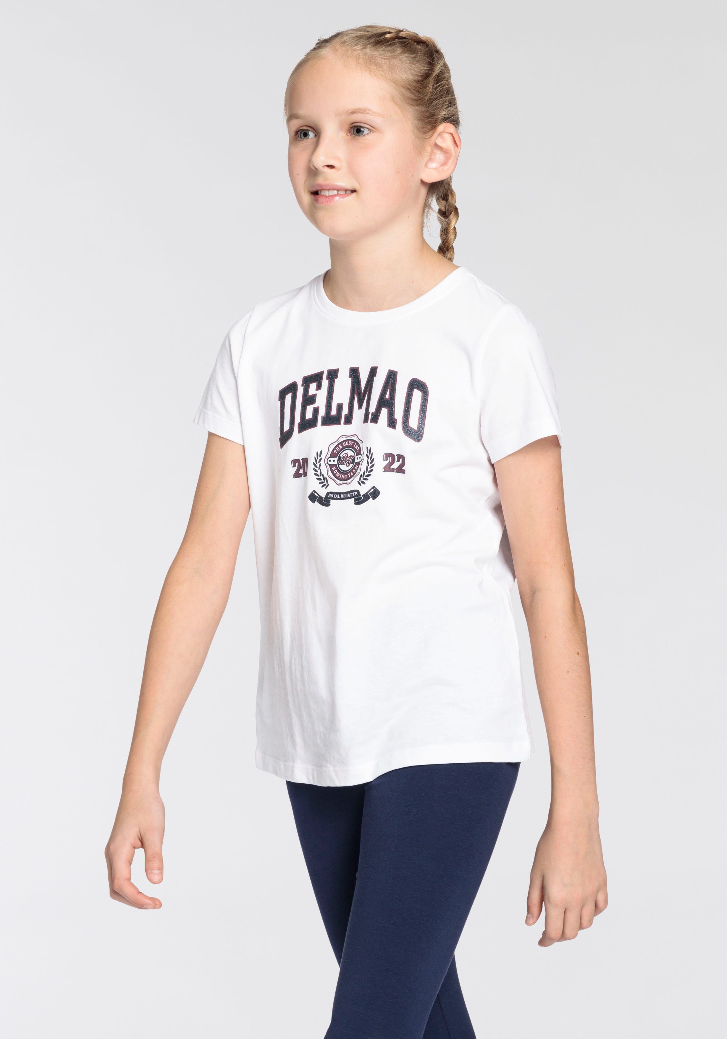 DELMAO T-shirt Voor meisjes met grote delmao-glitterprint