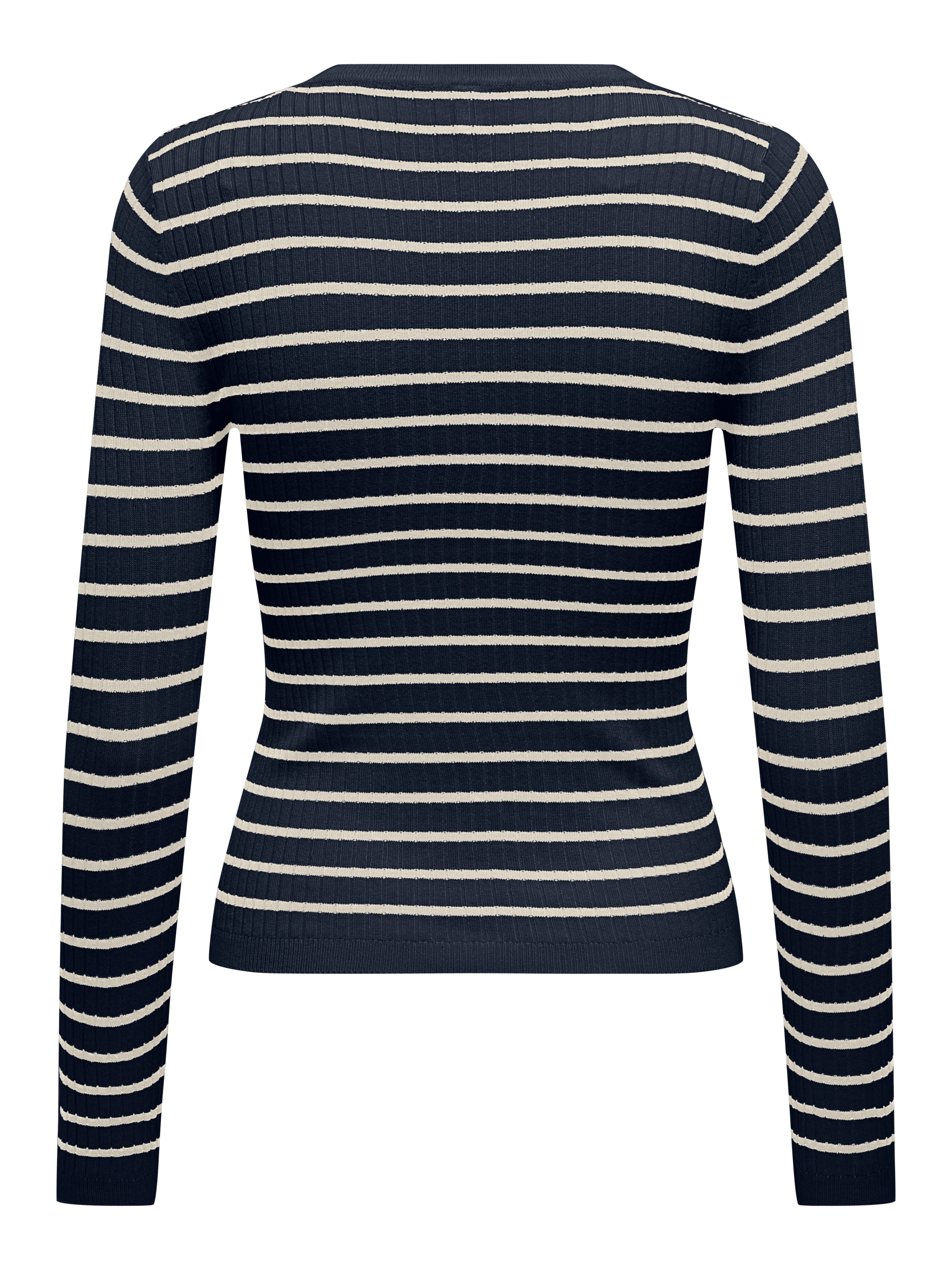 Only Gebreide trui ONLMILA LS STRIPE BUTTON O-NECK CC KNT