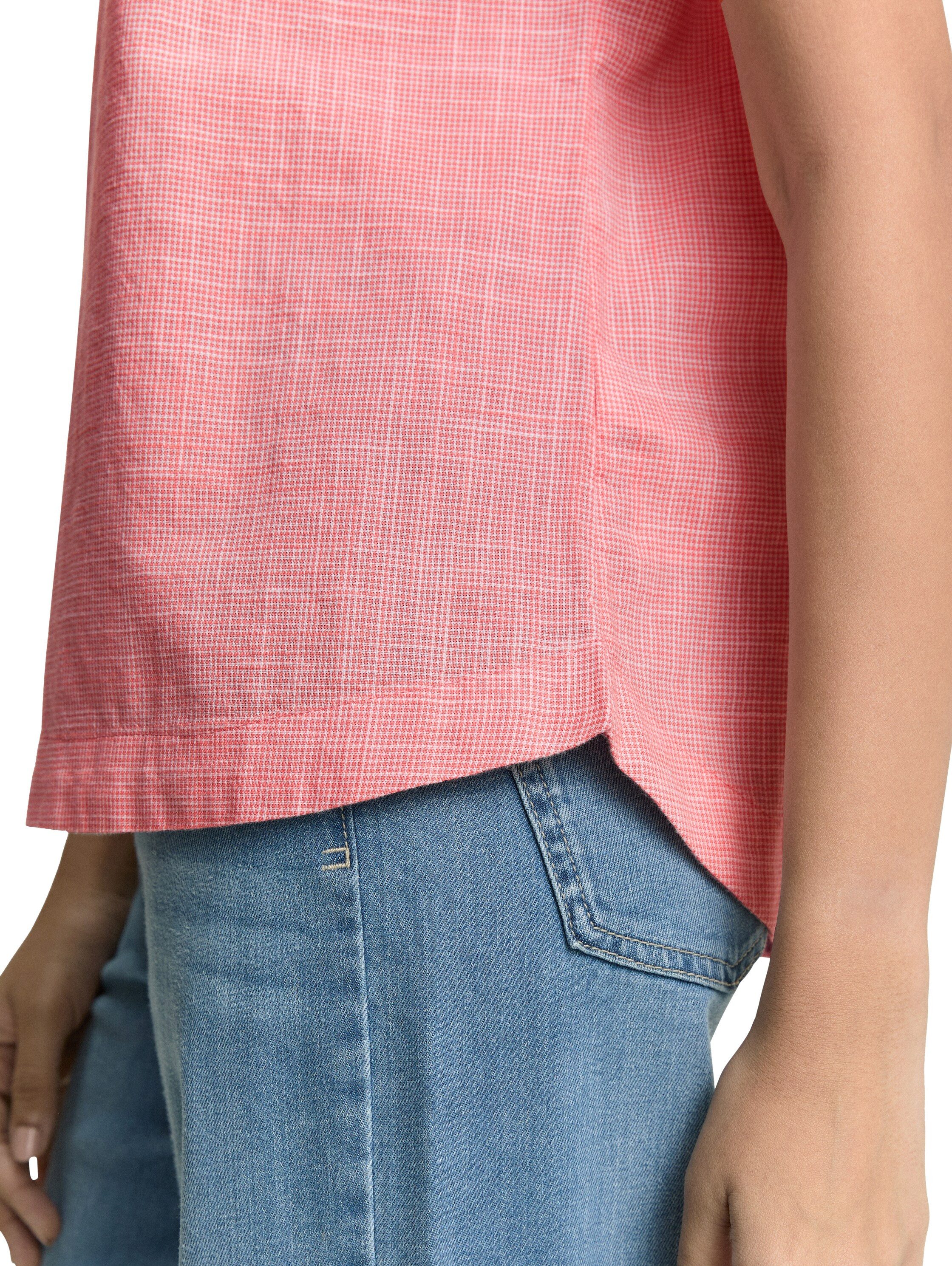 Tom Tailor Blouse met korte mouwen in tuniek-stijl, geruit