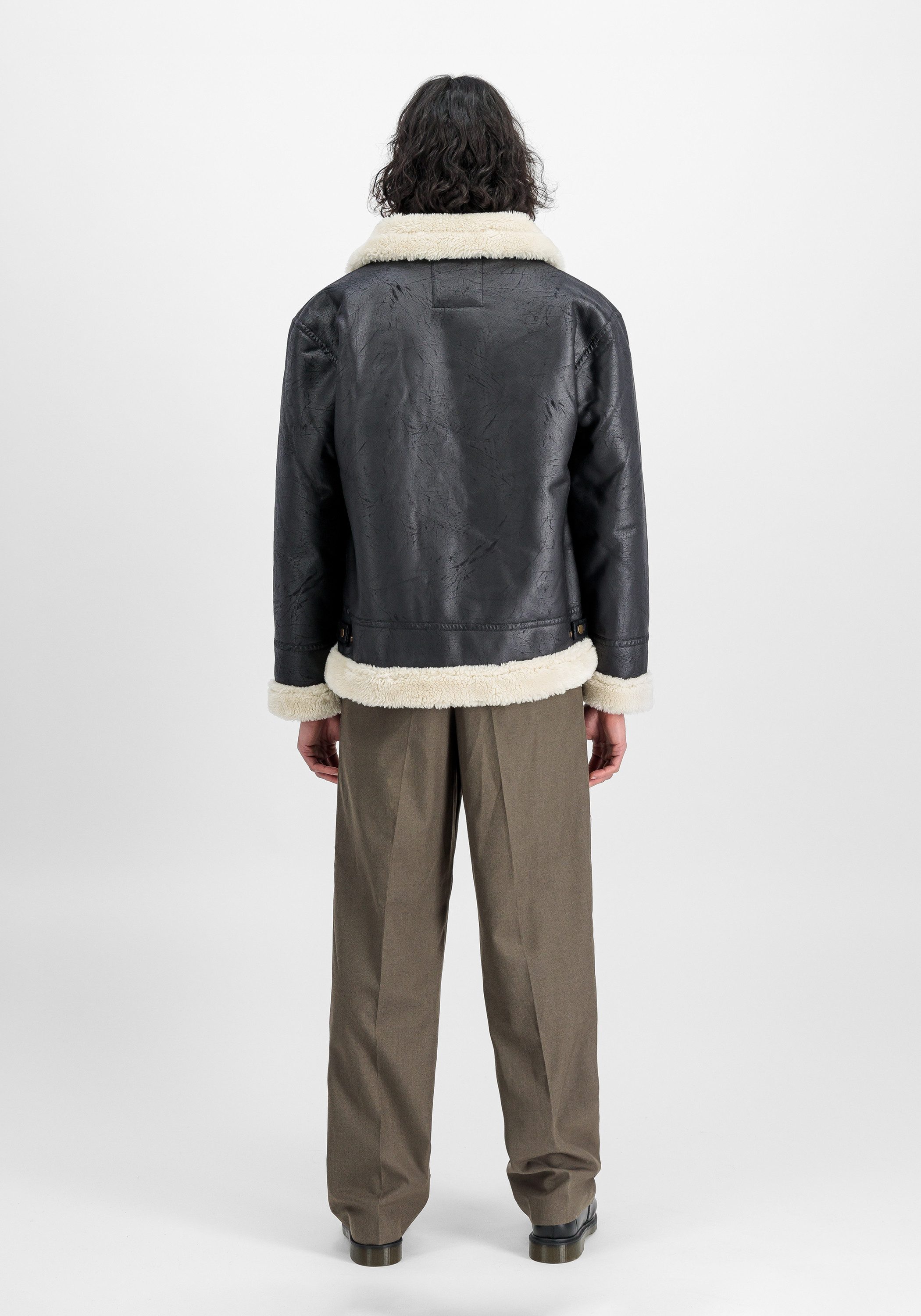 Alpha Industries Leren jack Alpha Industries Men - Bomber Jackets B-3 Faux Leather