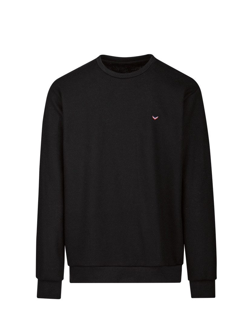 Trigema Sweatshirt TRIGEMA sweatshirt in wafel look