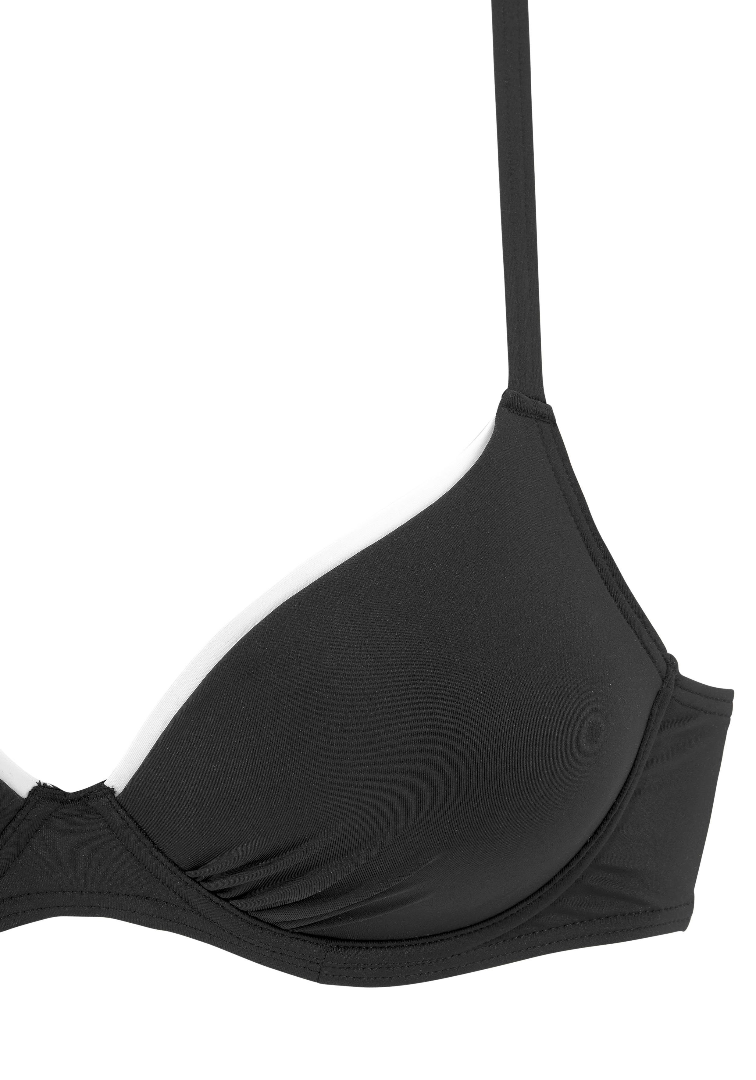 Vivance Bikinitop met beugels Lorena met contrastkleurige paspels