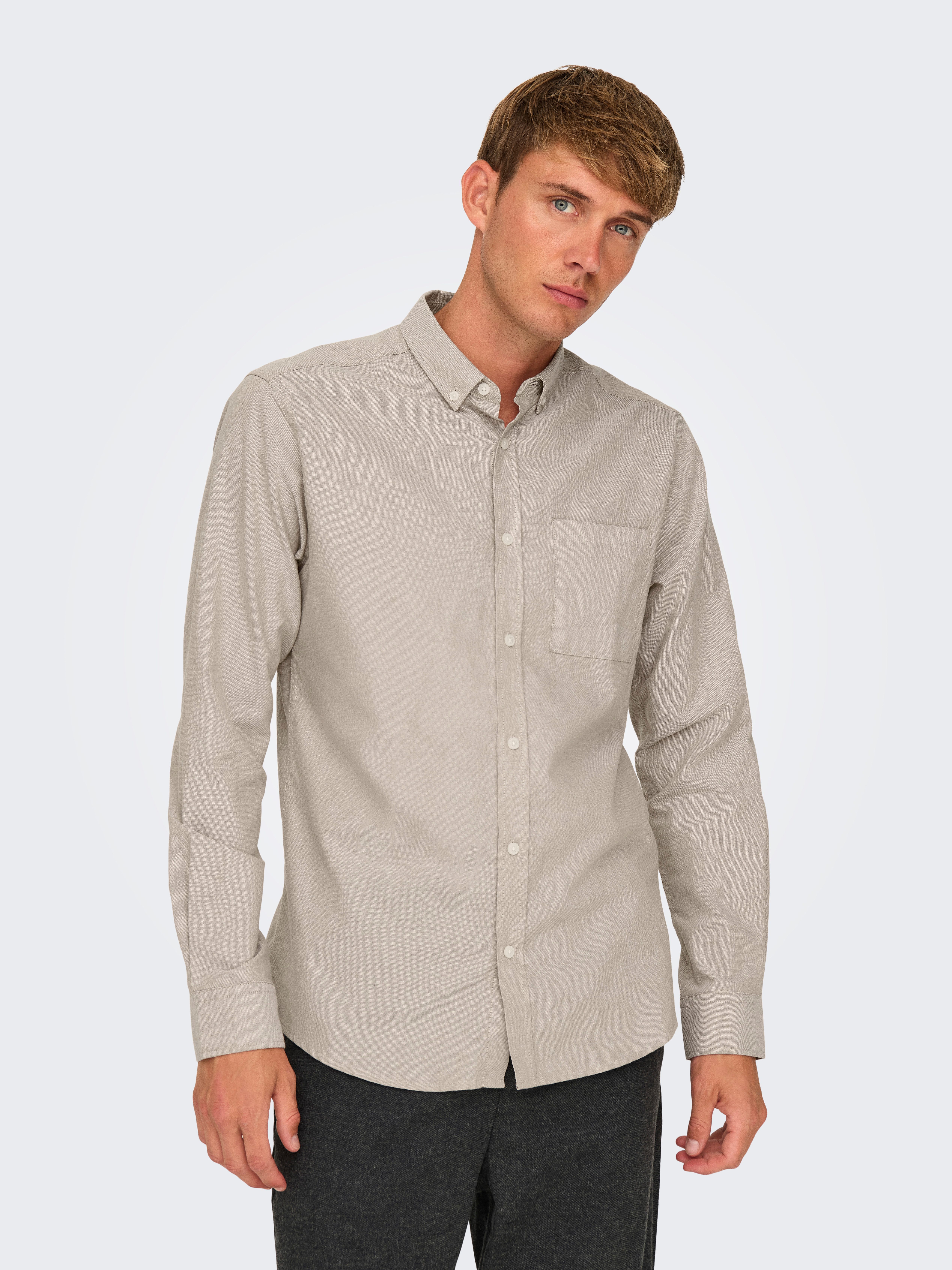 ONLY & SONS Overhemd met lange mouwen ONSALVARO LS OXFORD SHIRT