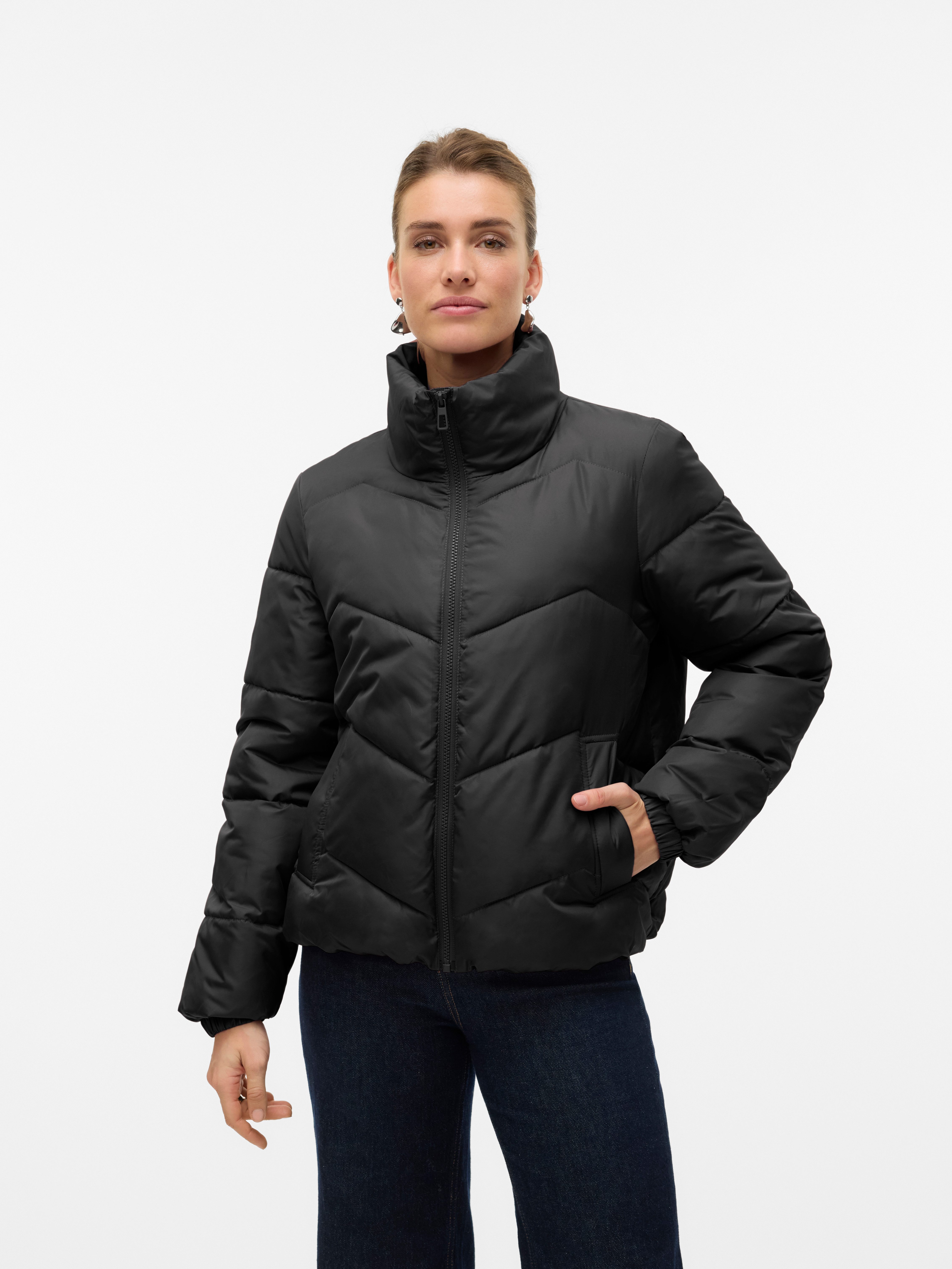 Vero Moda Gewatteerde jas VMLIGARIO SHORT JACKET BOO dames donsjassen maat XL zwart