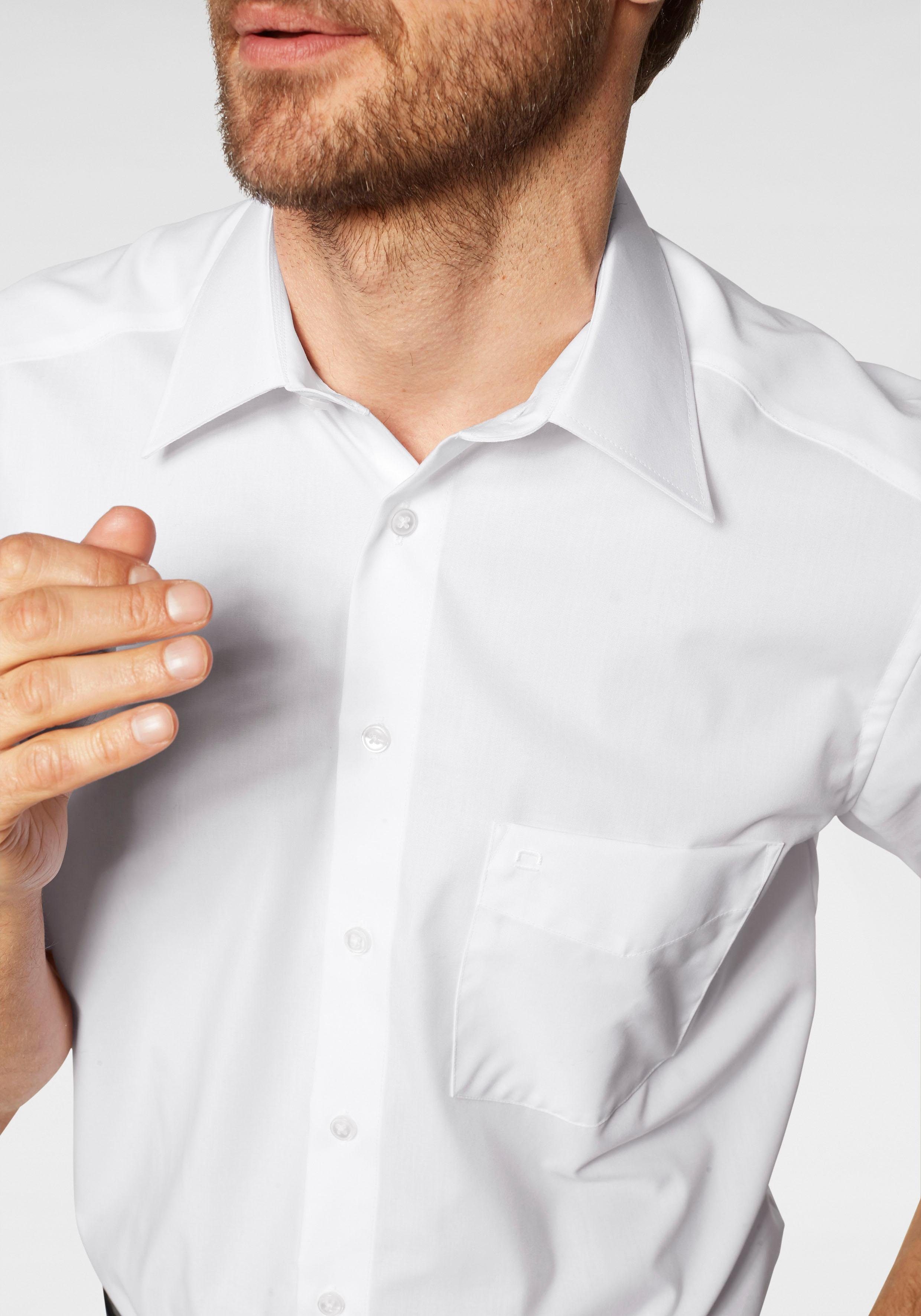 OLYMP Overhemd met korte mouwen Luxor comfort fit Korte mouwen shirt met borstzak, strijkvrij