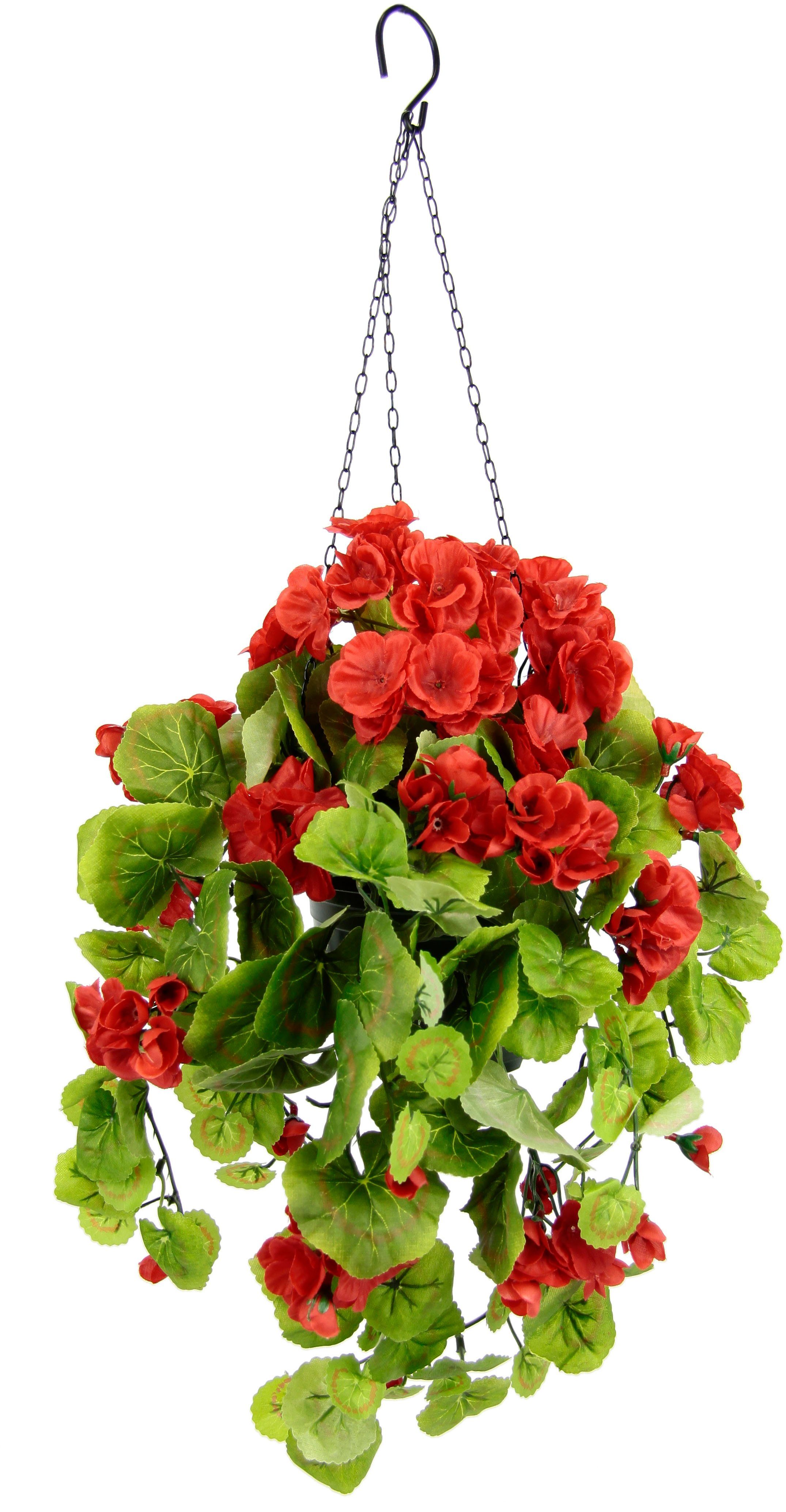 my home Kunstbloem Geranium In pot, met plantenhanger, kunstgeraniums (1 stuk) kunstbloemen roze