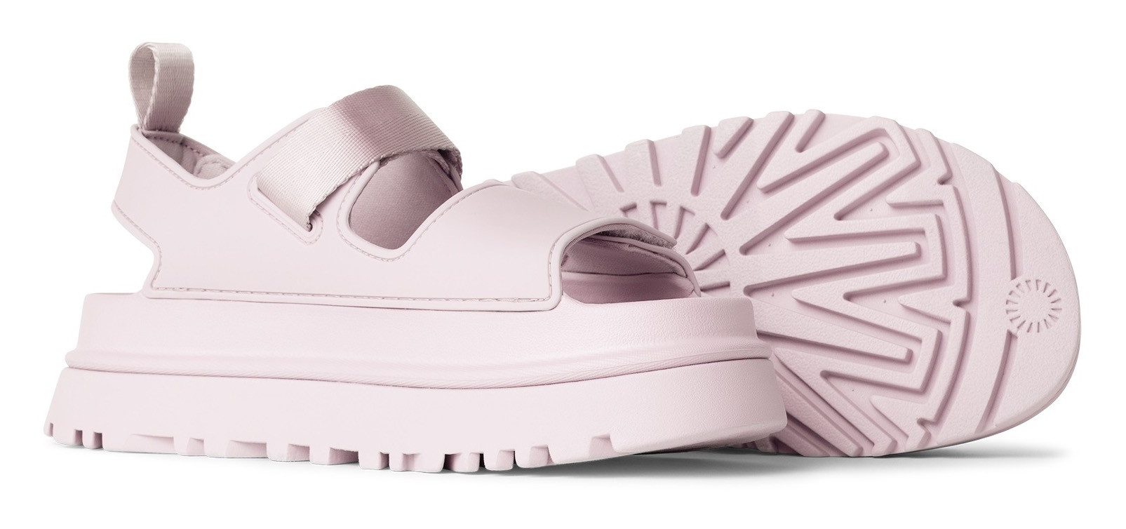 UGG Plateausandalen Goldenglow , zomerschoen, strandschoen, plateausandaal met klittenbandsluitingen
