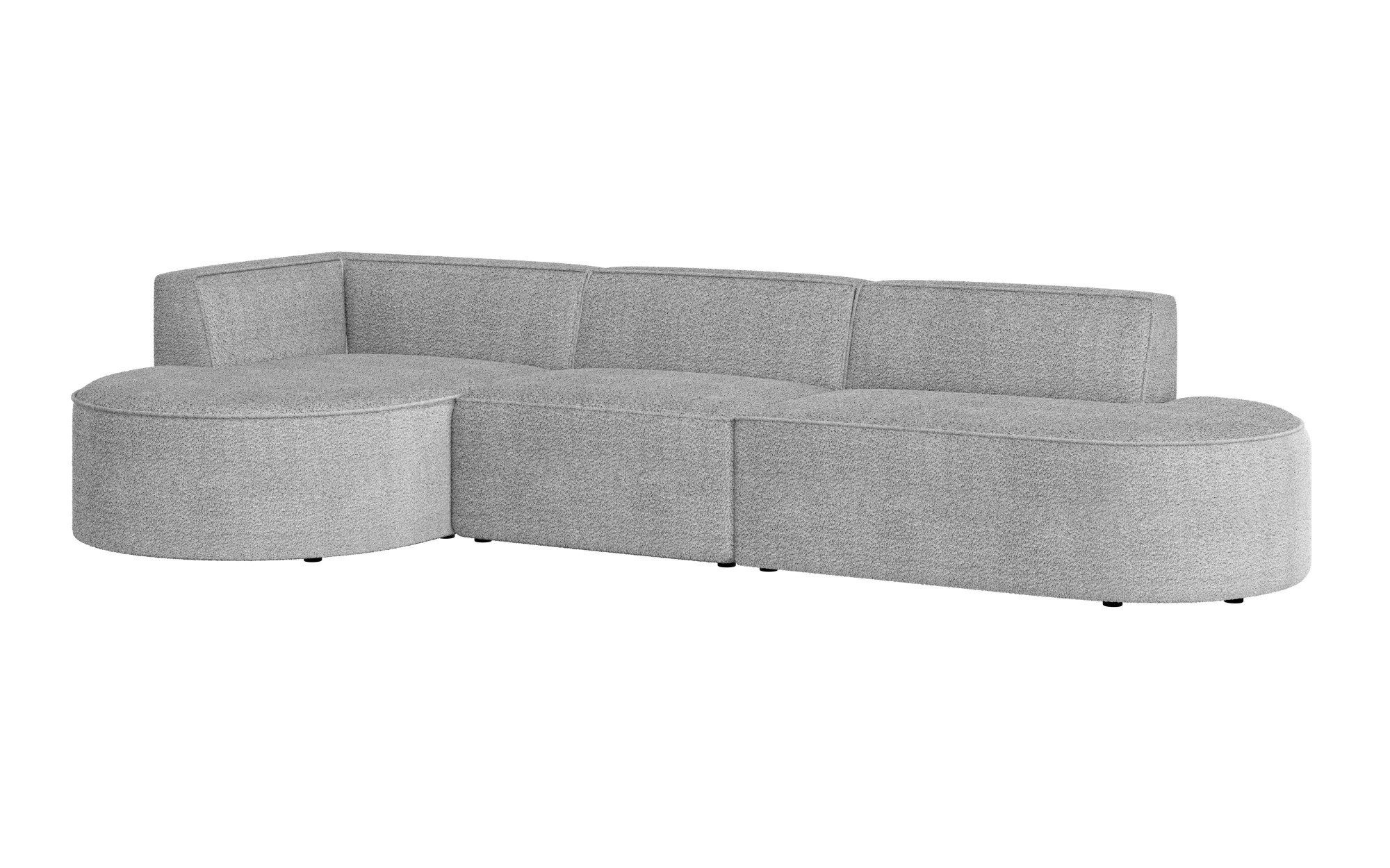 andas Hoekbank EIVIND designerbank met ottomane rechts/links, B/D/H: 343/159/72 cm