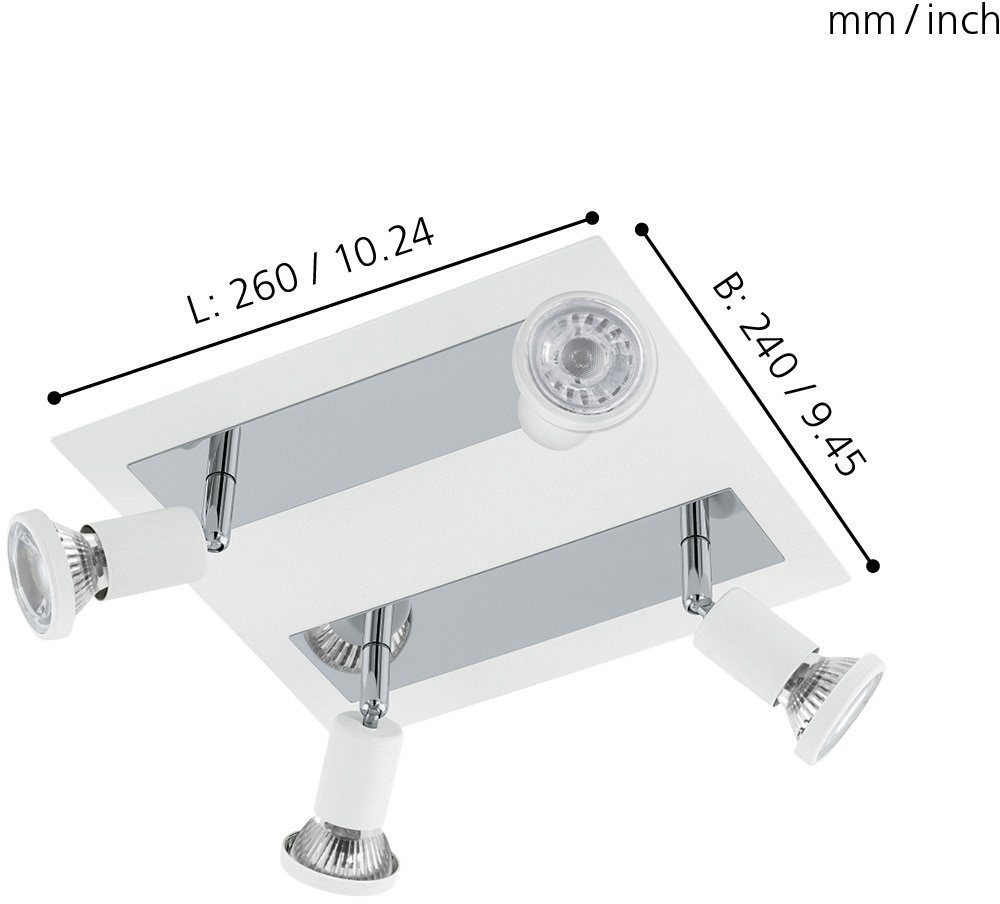 EGLO Ledplafondspots SARRIA Led-plafondlamp