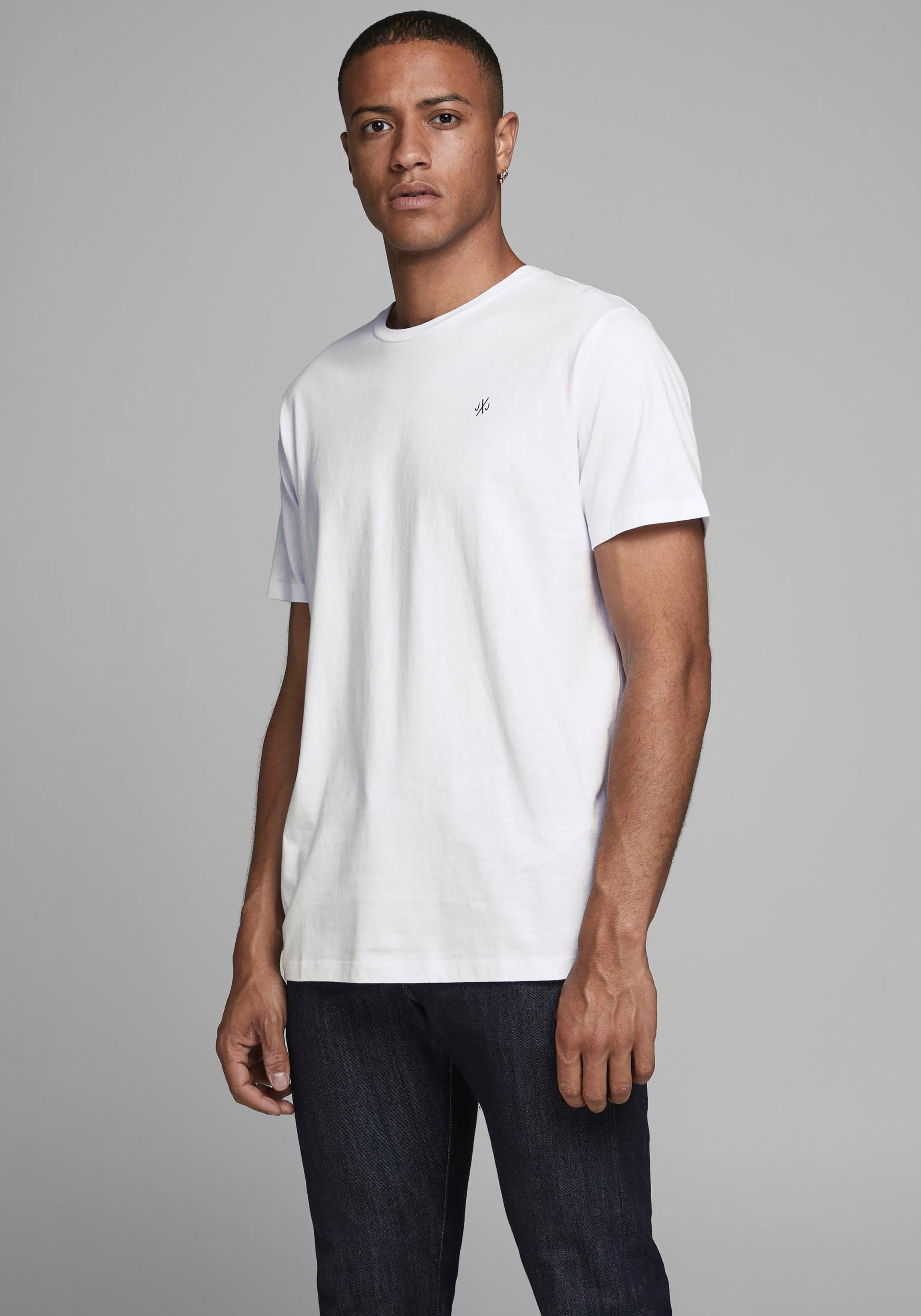 Jack & Jones Shirt met ronde hals TEE SS CREW NECK 5 P (set, 5-delig)