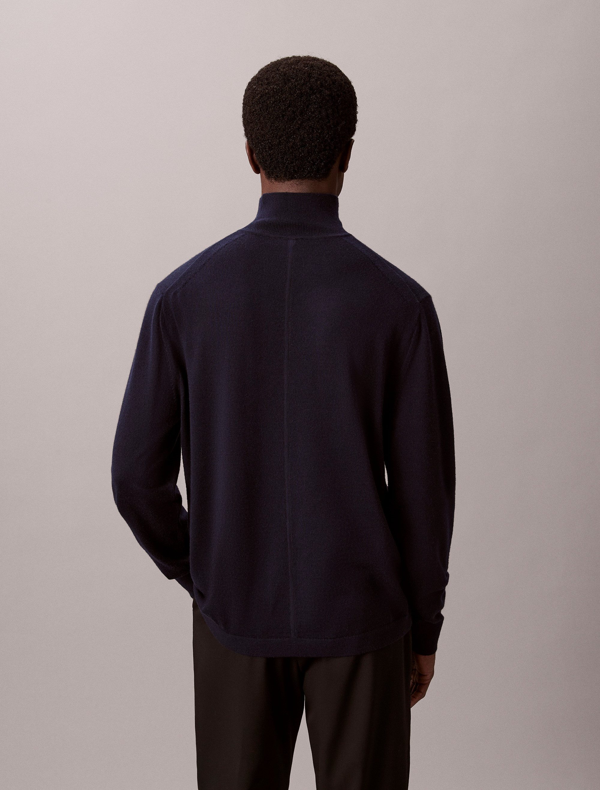 Calvin Klein Trui met staande kraag LS MERINO MOCK NECK SWTR 14GG