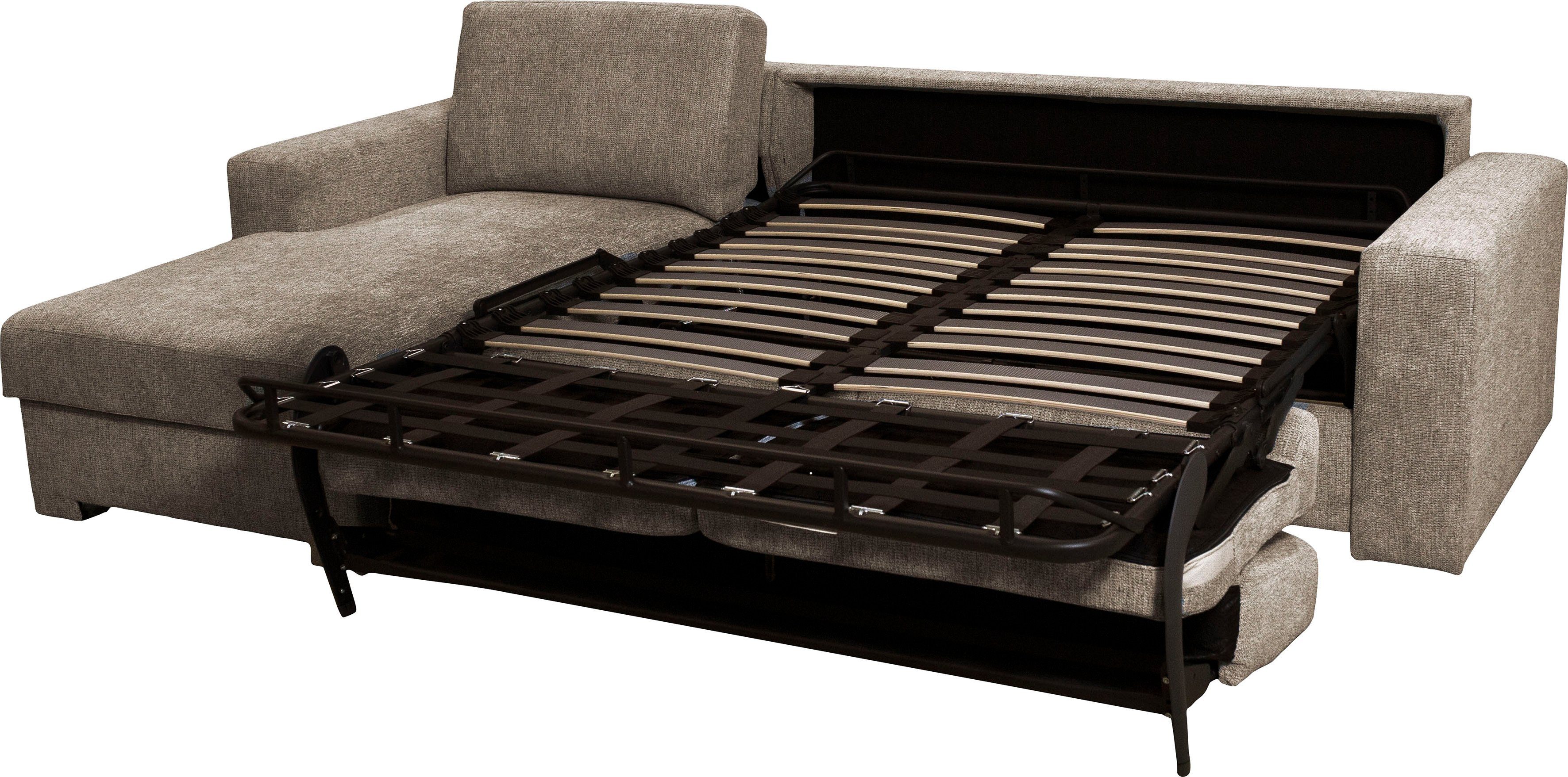 Home affaire Hoekbank Roma "M" matras hoogte 14 cm, slaapfunctie, met ondervering,