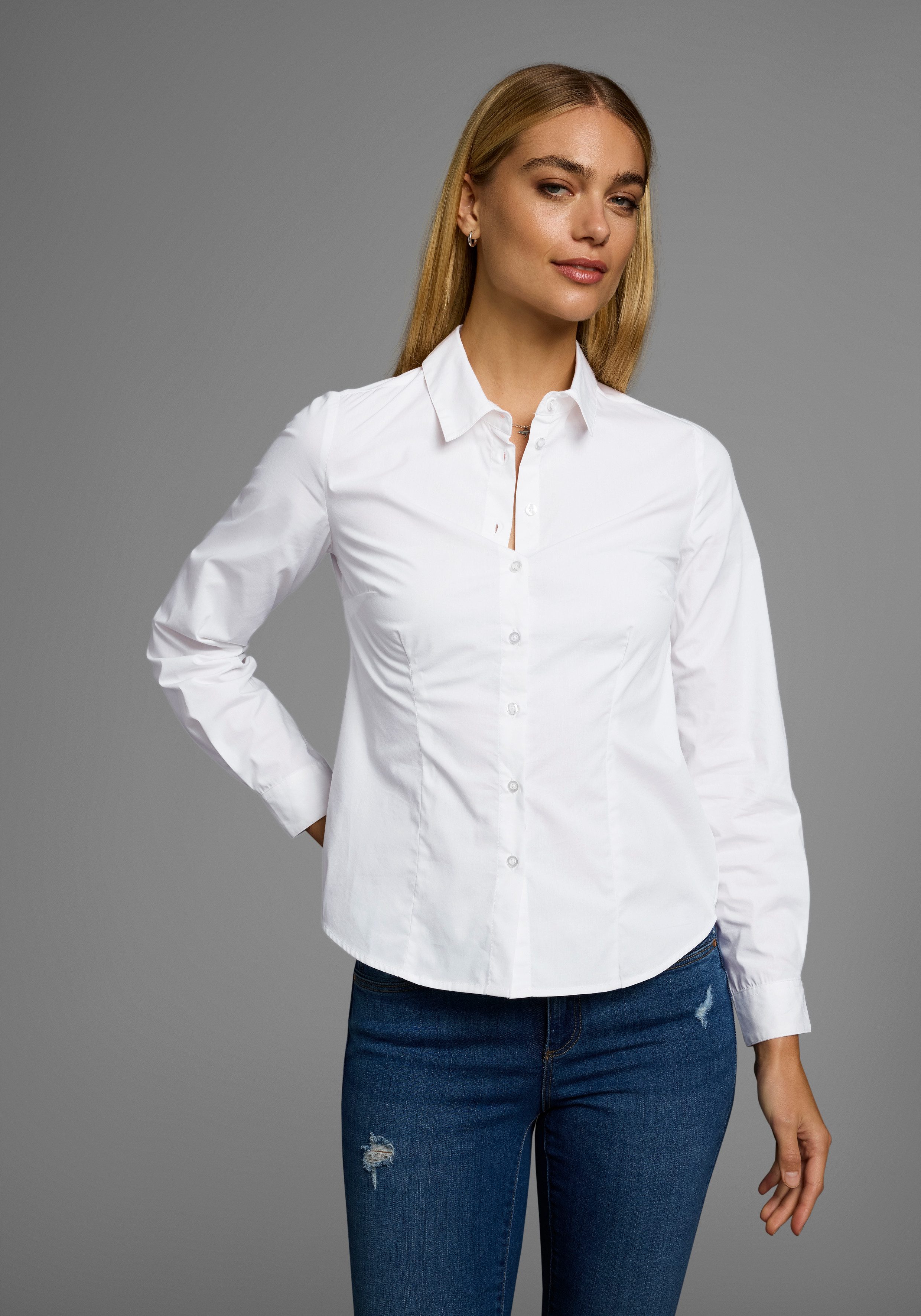 Flashlights Blouse met lange mouwen in overhemdstijl (Set van 2)