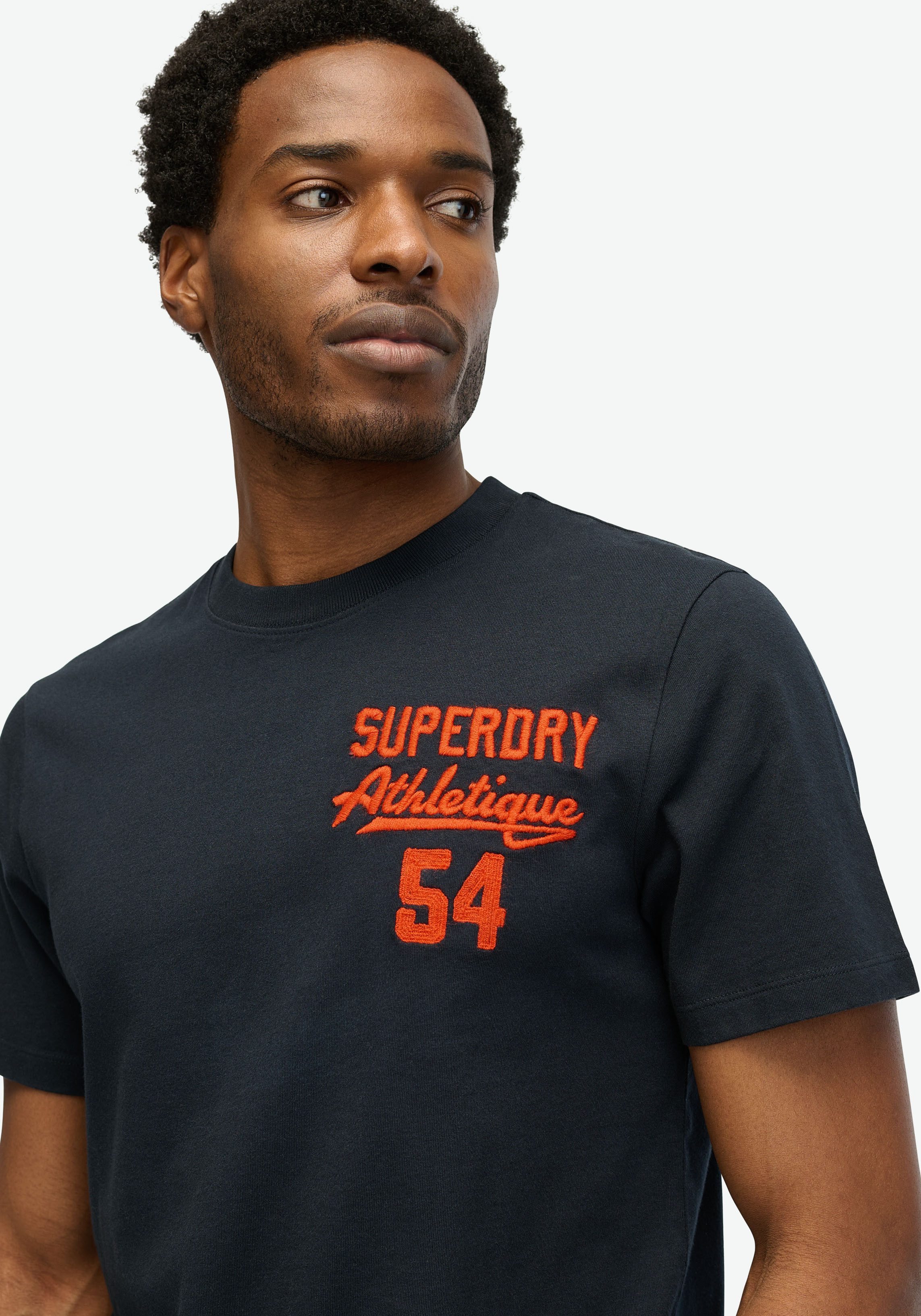 Superdry Shirt met korte mouwen EMBROIDER SUPERSTATE LOGO TEE