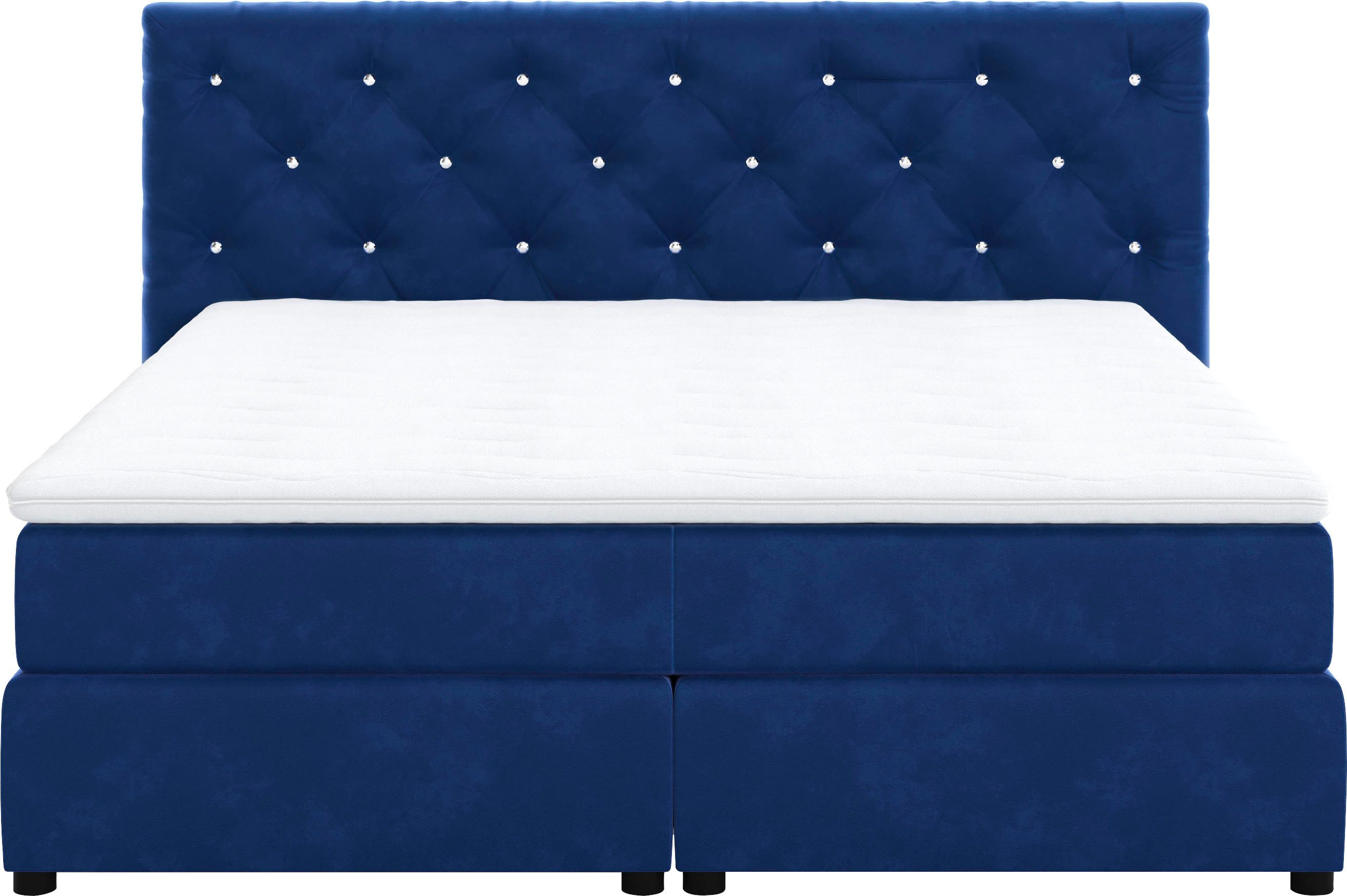 COTTA Boxspring Castlerock met strass-steentjes in het hoofdeinde, incl. topper