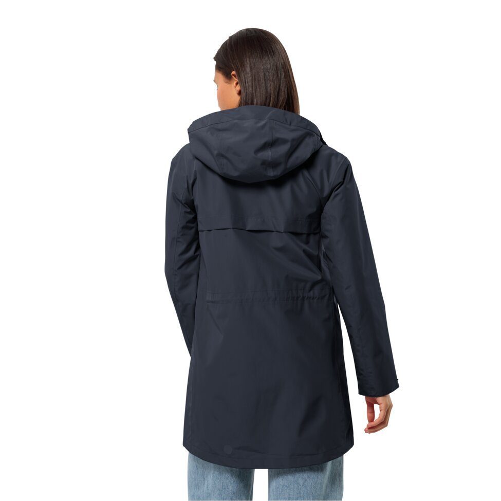 Jack Wolfskin Functionele jas CAPE WEST COAT W Capuchon is vast aan de jas bevestigd