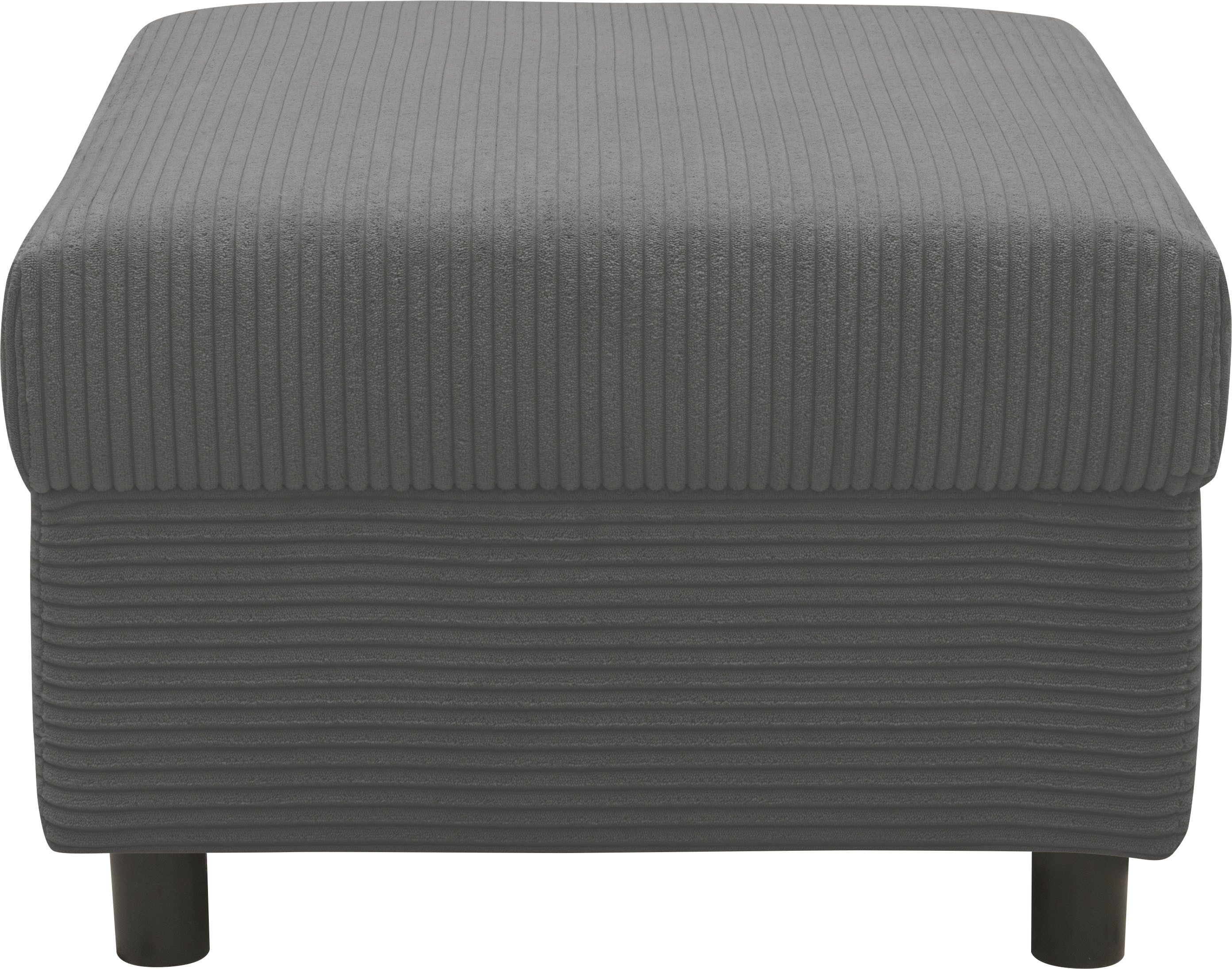INOSIGN Hocker Turah 2 in Cord of waterafstotende microvezel, moderne poef, passend bij de hoekbank, b/d/h: 83/60/44 cm