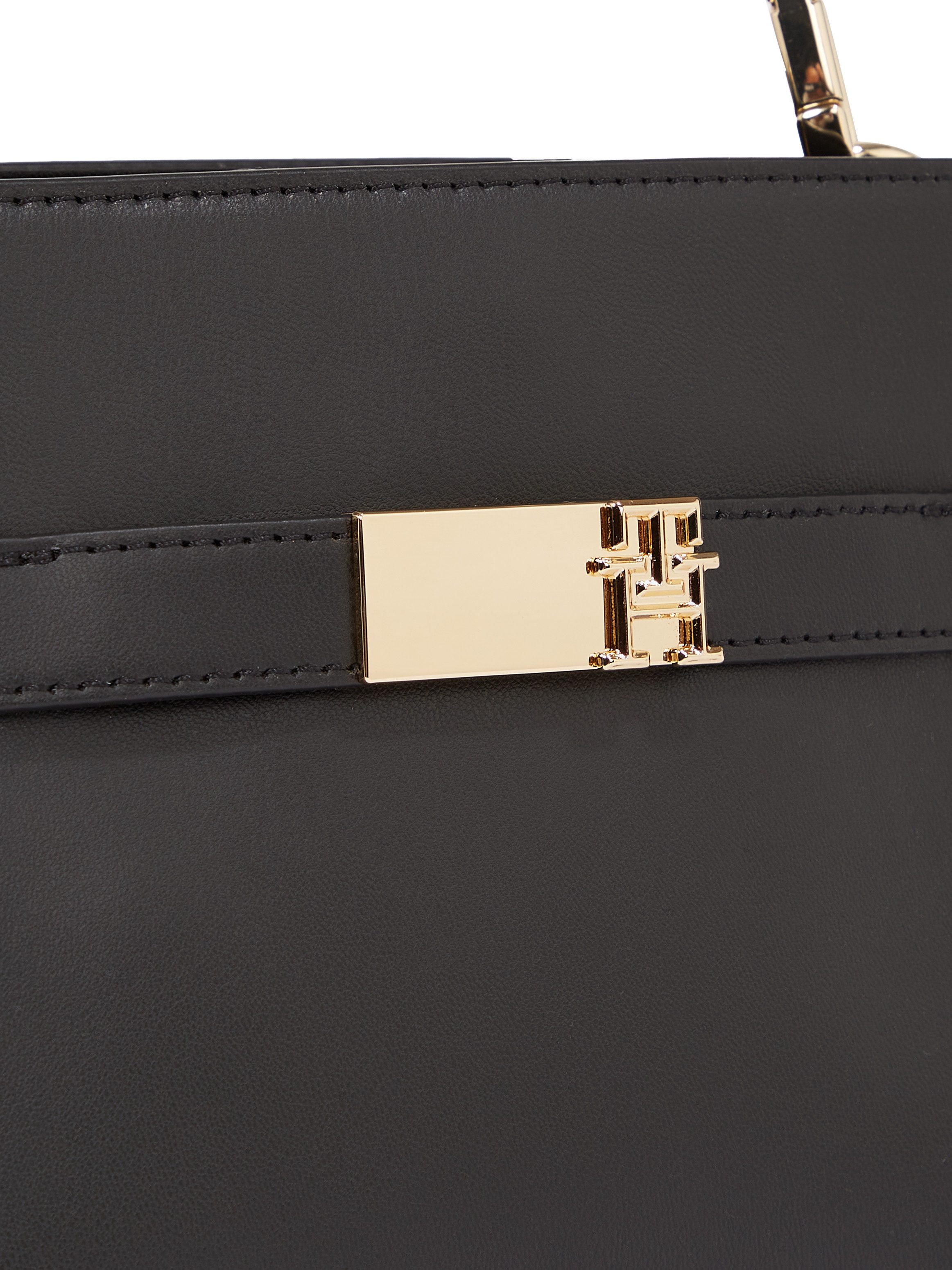 Tommy Hilfiger Schoudertas TH HERITAGE MINI SATCHEL dames avondtas, handtas, schoudertas met versieringen