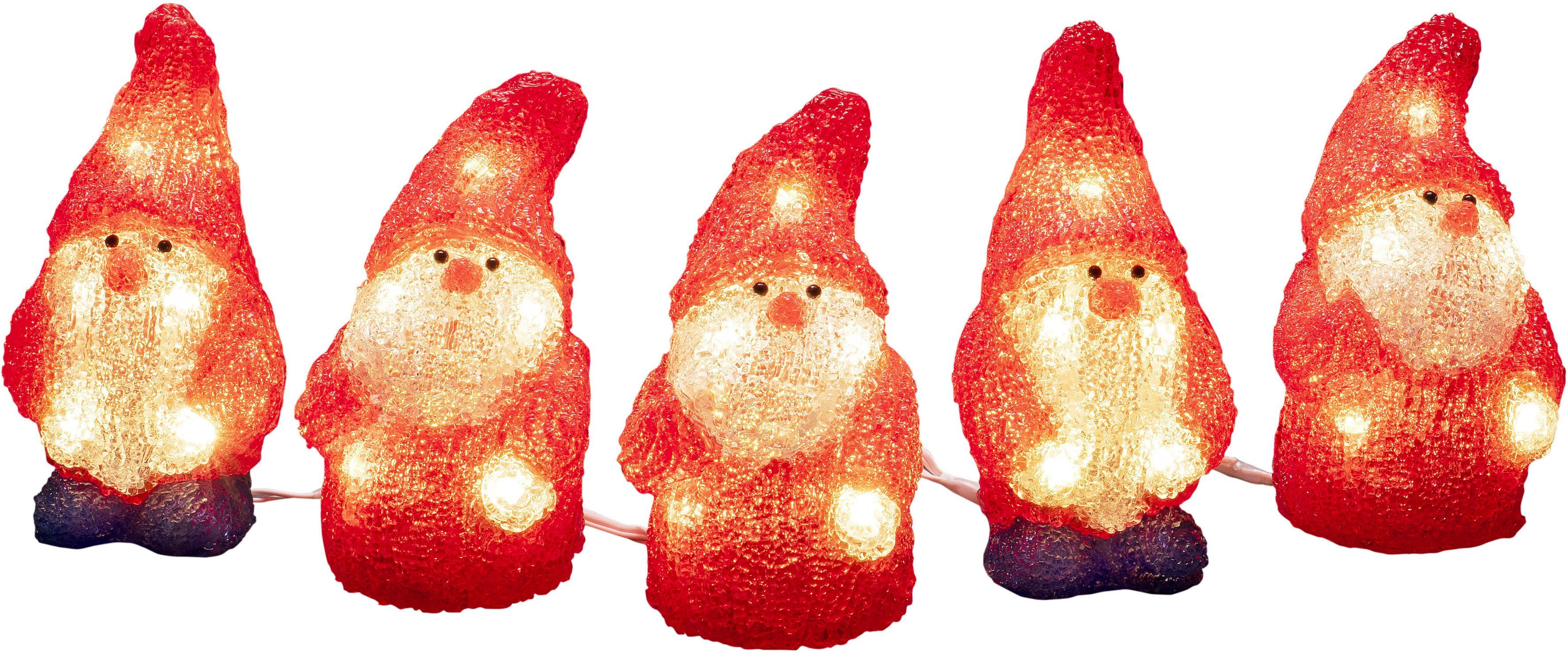 Konstsmide 6240-103 Acryl figuur Energielabel: G (A G) Kerstman Warmwit LED Rood