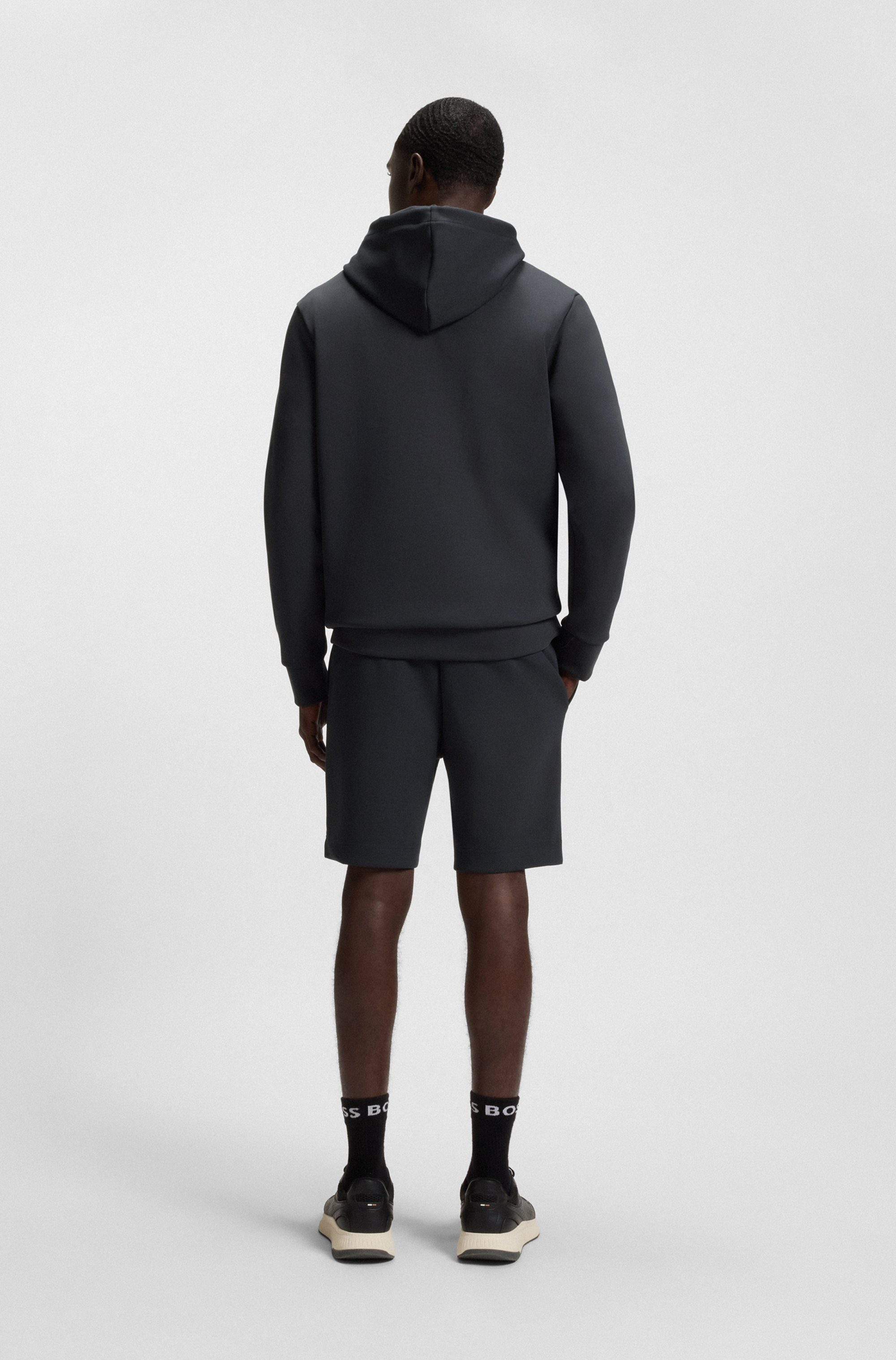 BOSS GREEN Hoodie Soody Zone met geperst logo en sportieve strepen