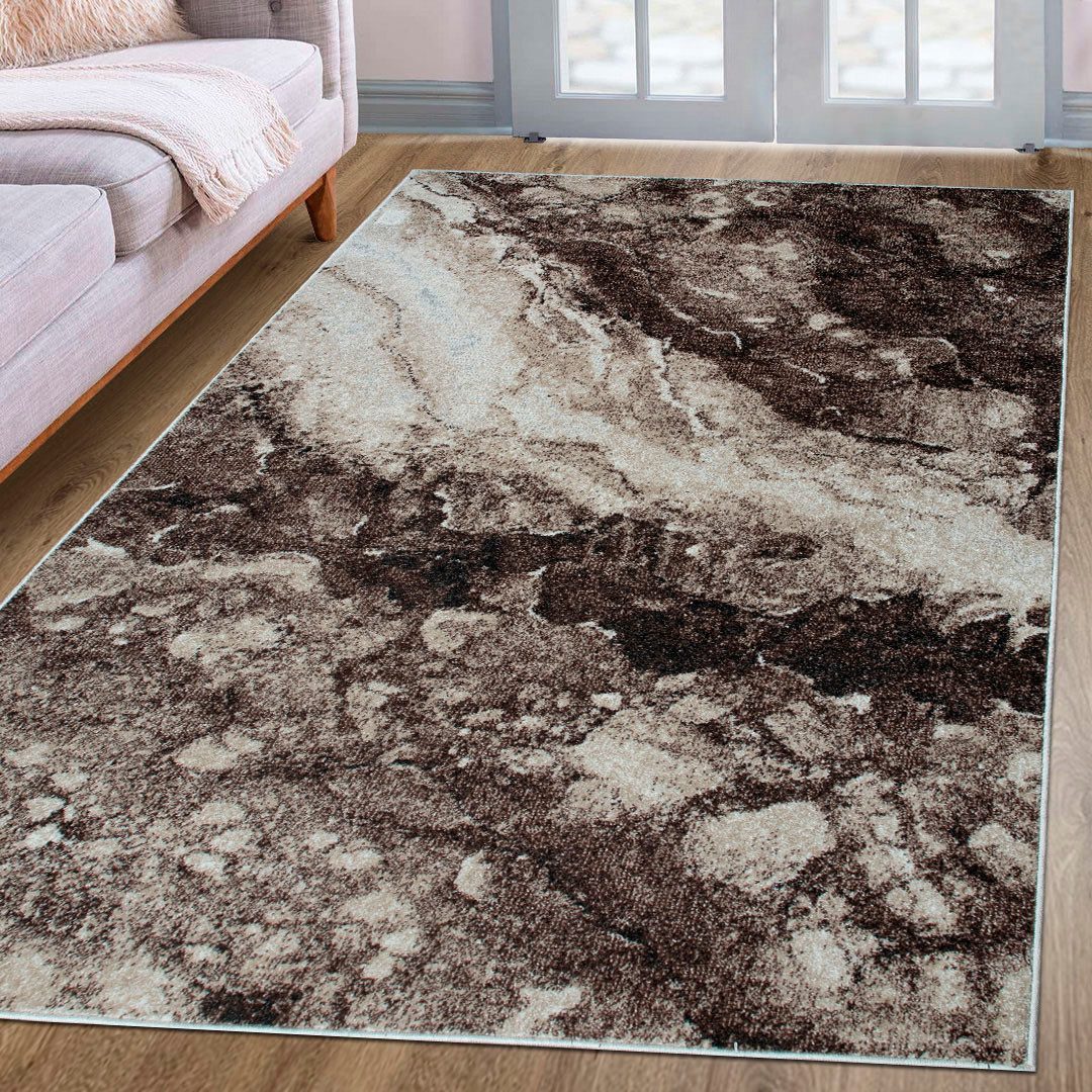 my home Vloerkleed Zonneschaduw met bijzonder zachte pool, kortpolig, modern marmerontwerp