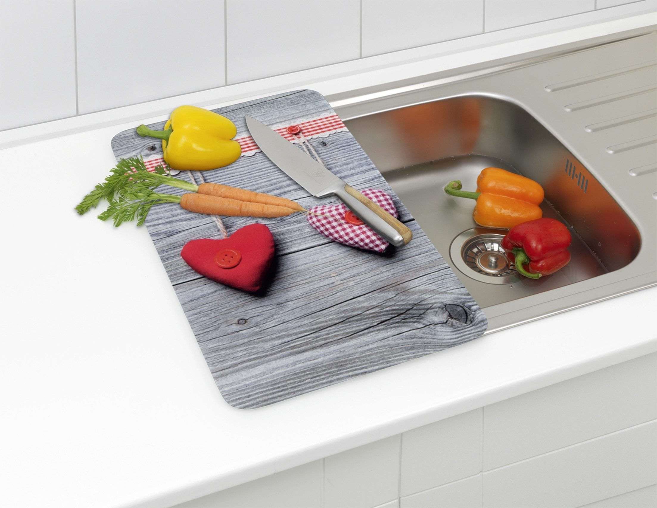 WENKO Kookplaatdeksel Universeel model Harten speciale antislipvoetjes (set, 2-delig)