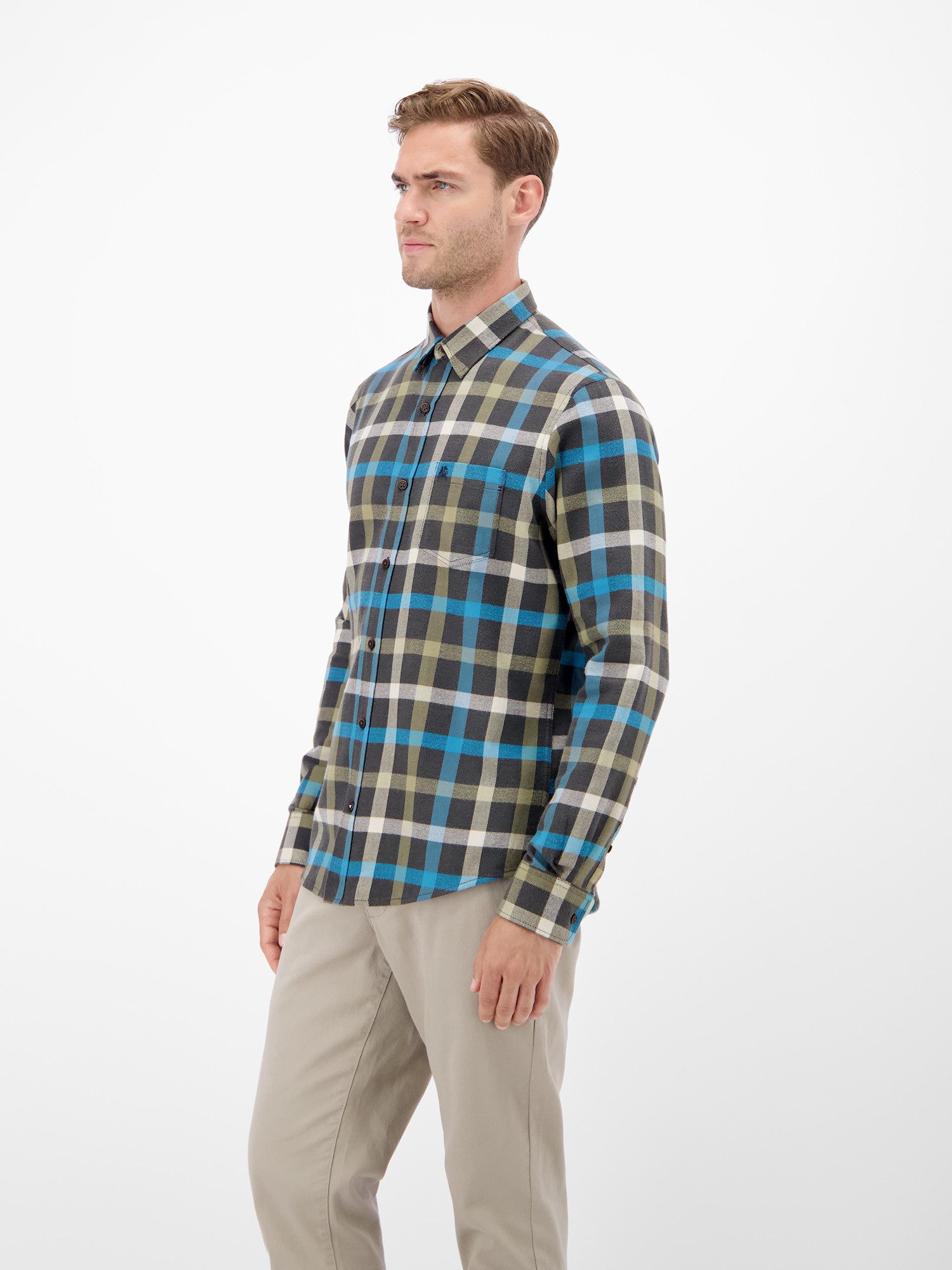 Lerros Flanellen overhemd LERROS Stijlvol Flanellen overhemd, klassiek geruit