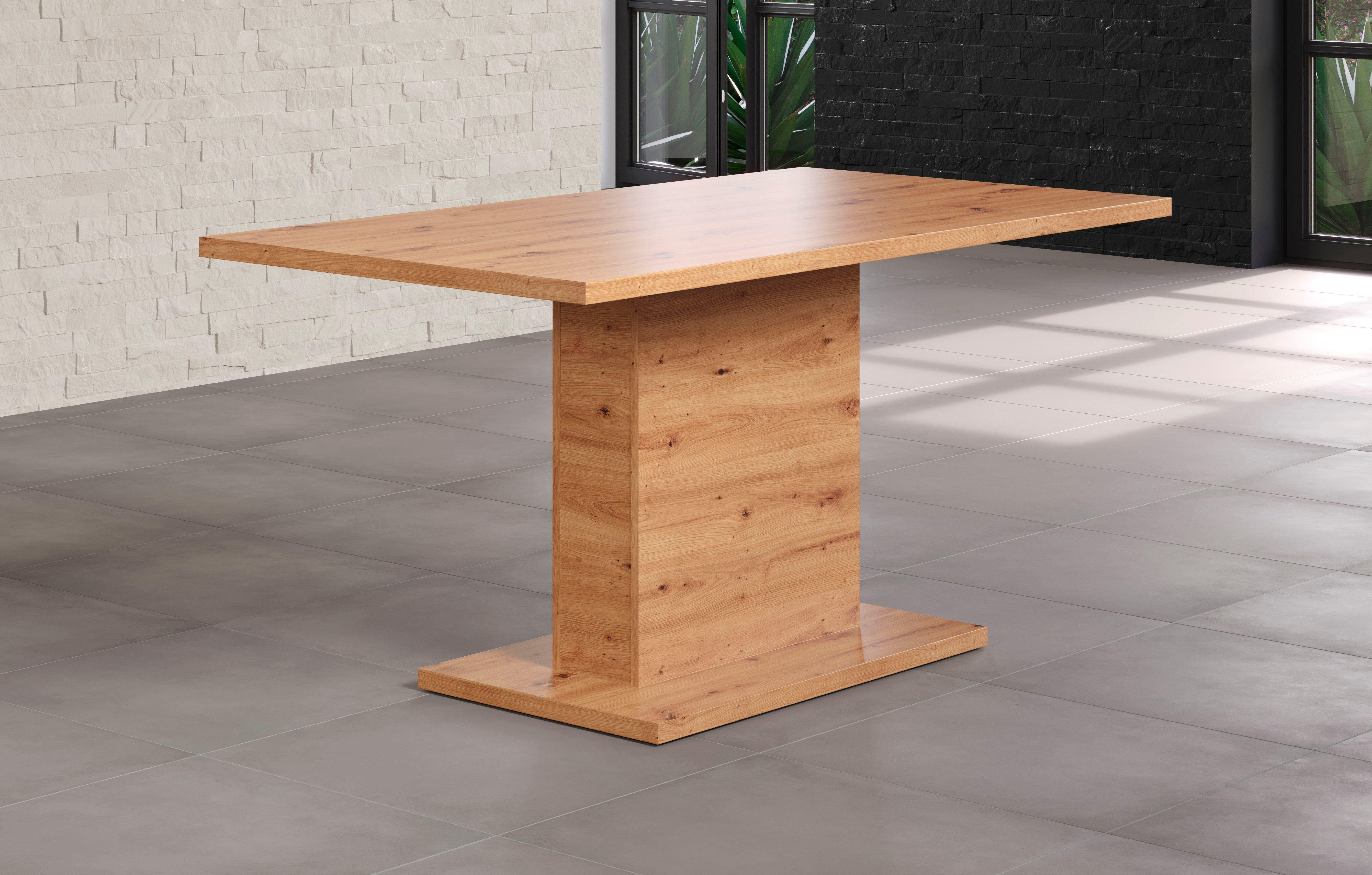 Home affaire Eettafel Ambres Zuilentafel geschikt voor 6 personen - (B/D/H) 160/80/76 cm